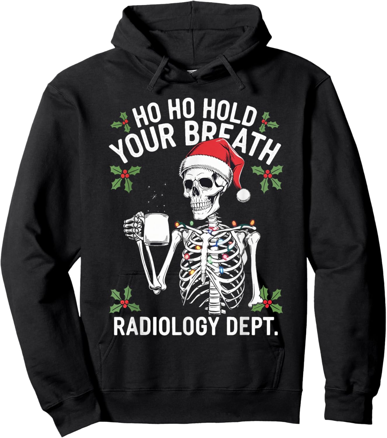 Christmas Radiology Tech Skeleton Xray Tech CT MRI Women Hoodie - Hoodie | Black