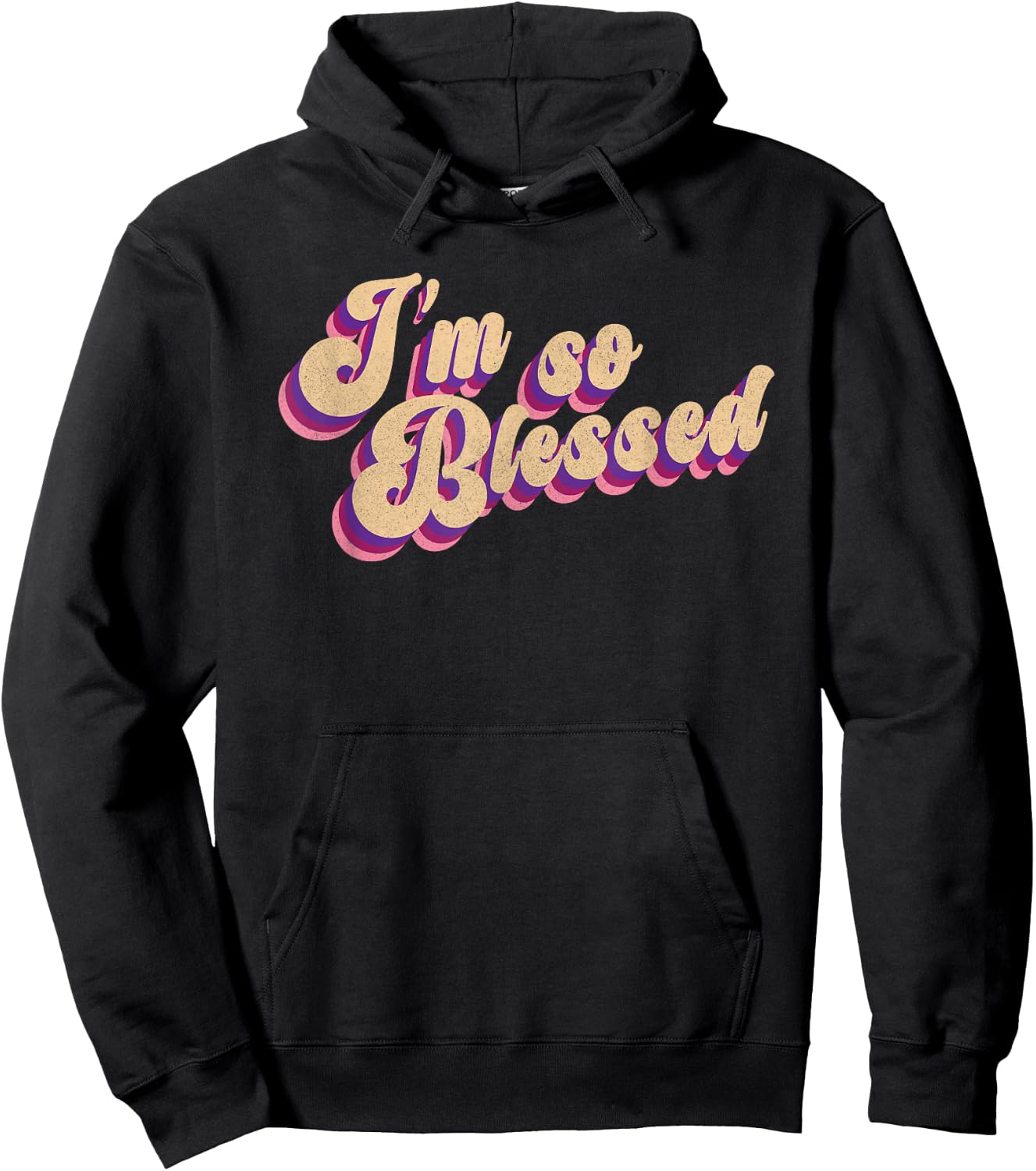 I'm So Blessed Thankful Church Hoodie - Hoodie | Black