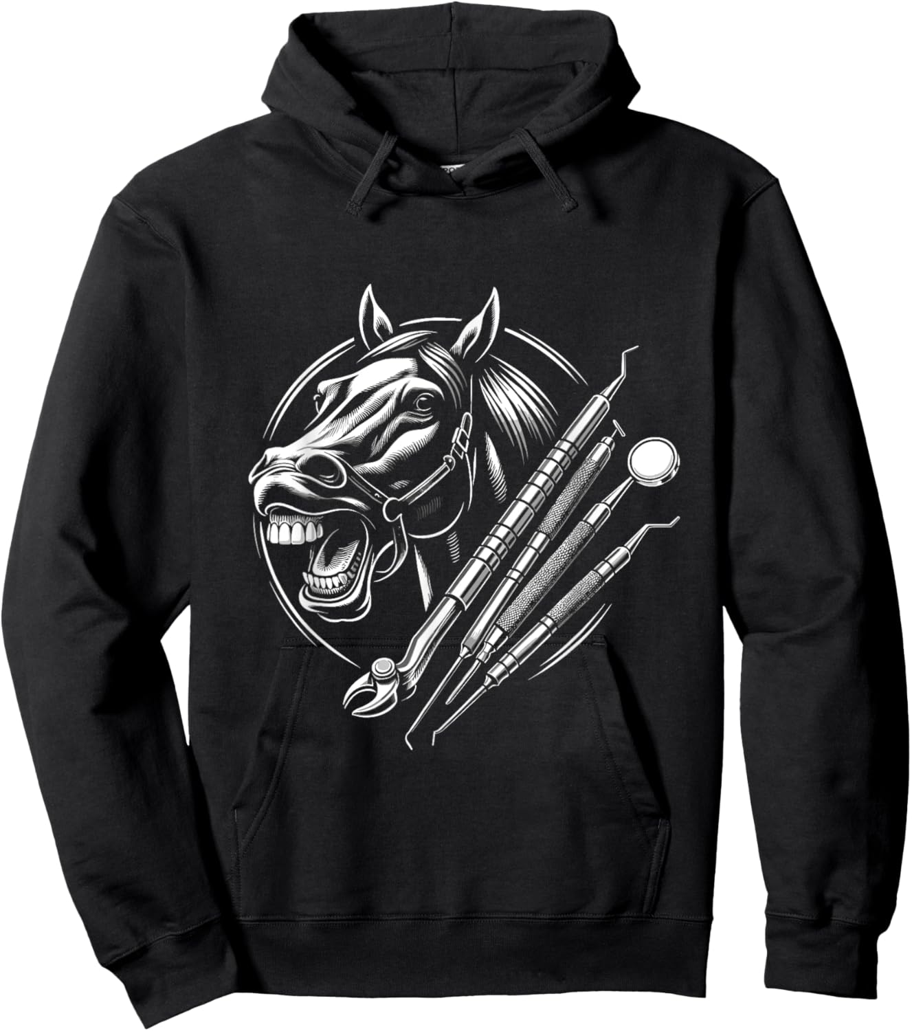 Equine Dentistry Horse Lover Designs Hoodie - Hoodie | Black