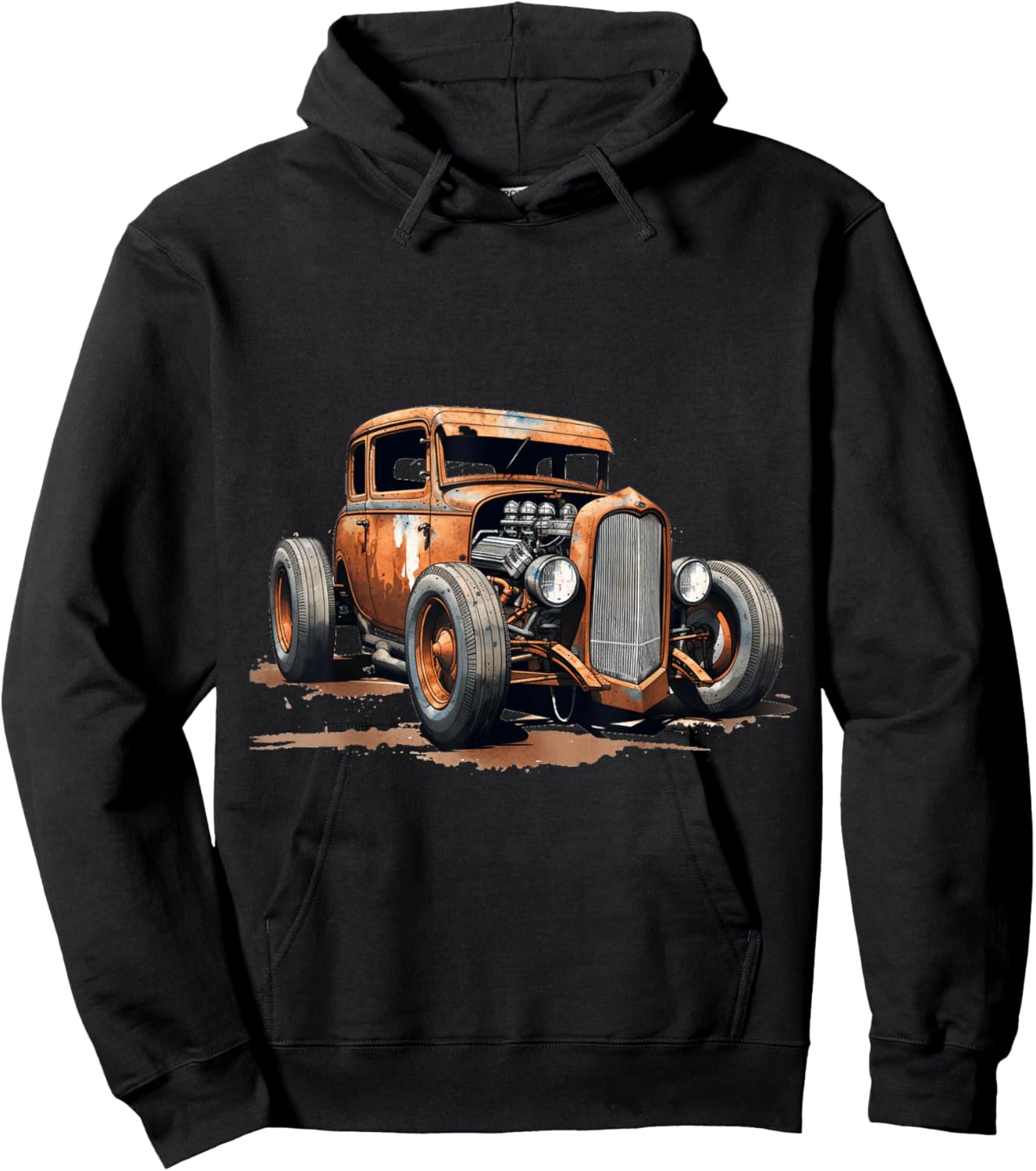 Rust Bucket Hot Rod Rat Rod Vintage Classic Car Men Hoodie - Hoodie | Black