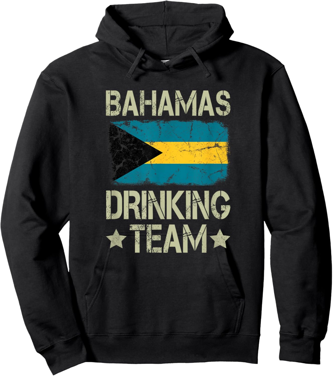 Bahamas Drinking Team Bahamian Flag Funny Drinking Hoodie - Hoodie | Black