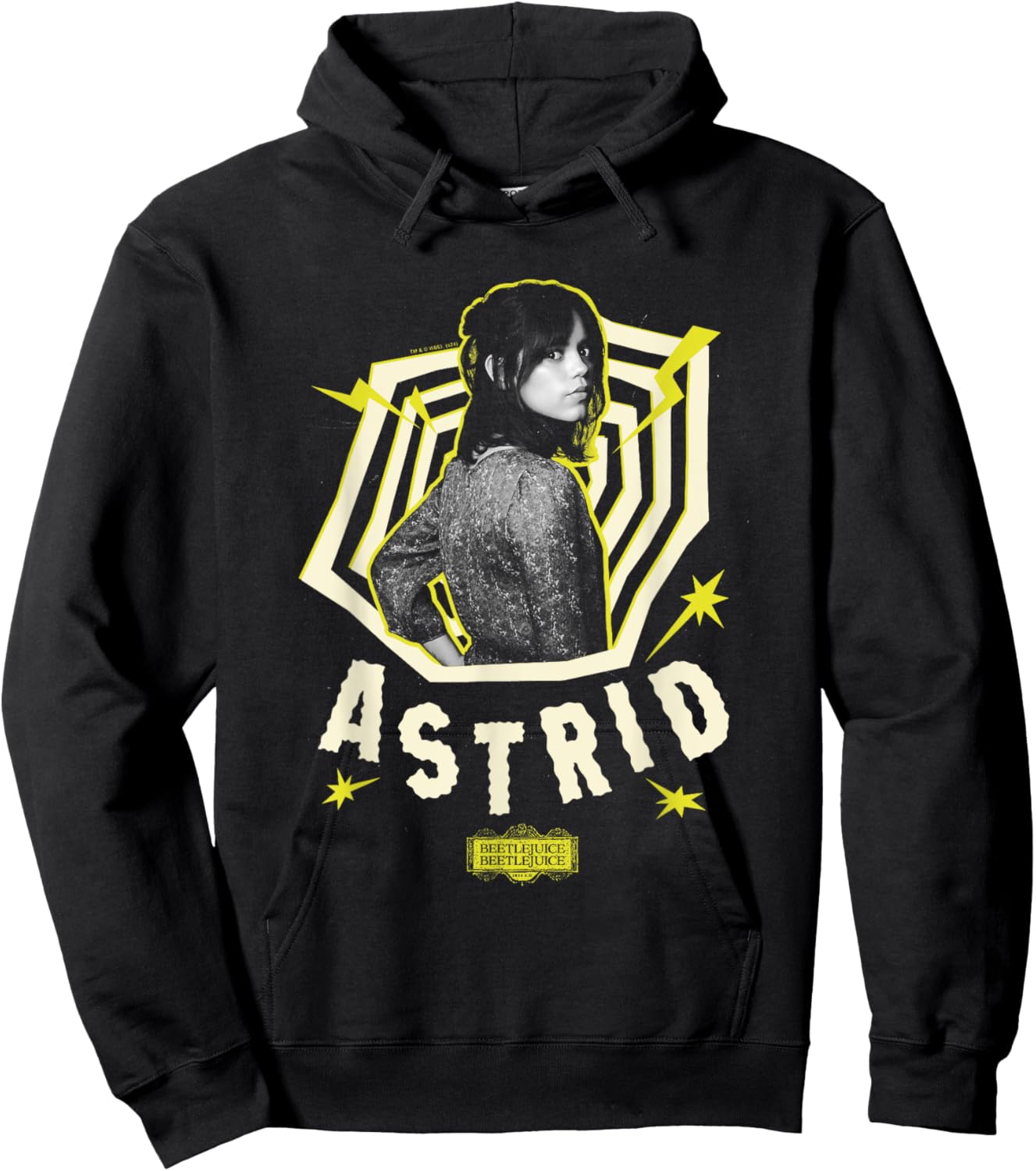 Beetlejuice Astrid Deetz Yellow Spiral Beetlejuice 2 Hoodie - Hoodie | Black