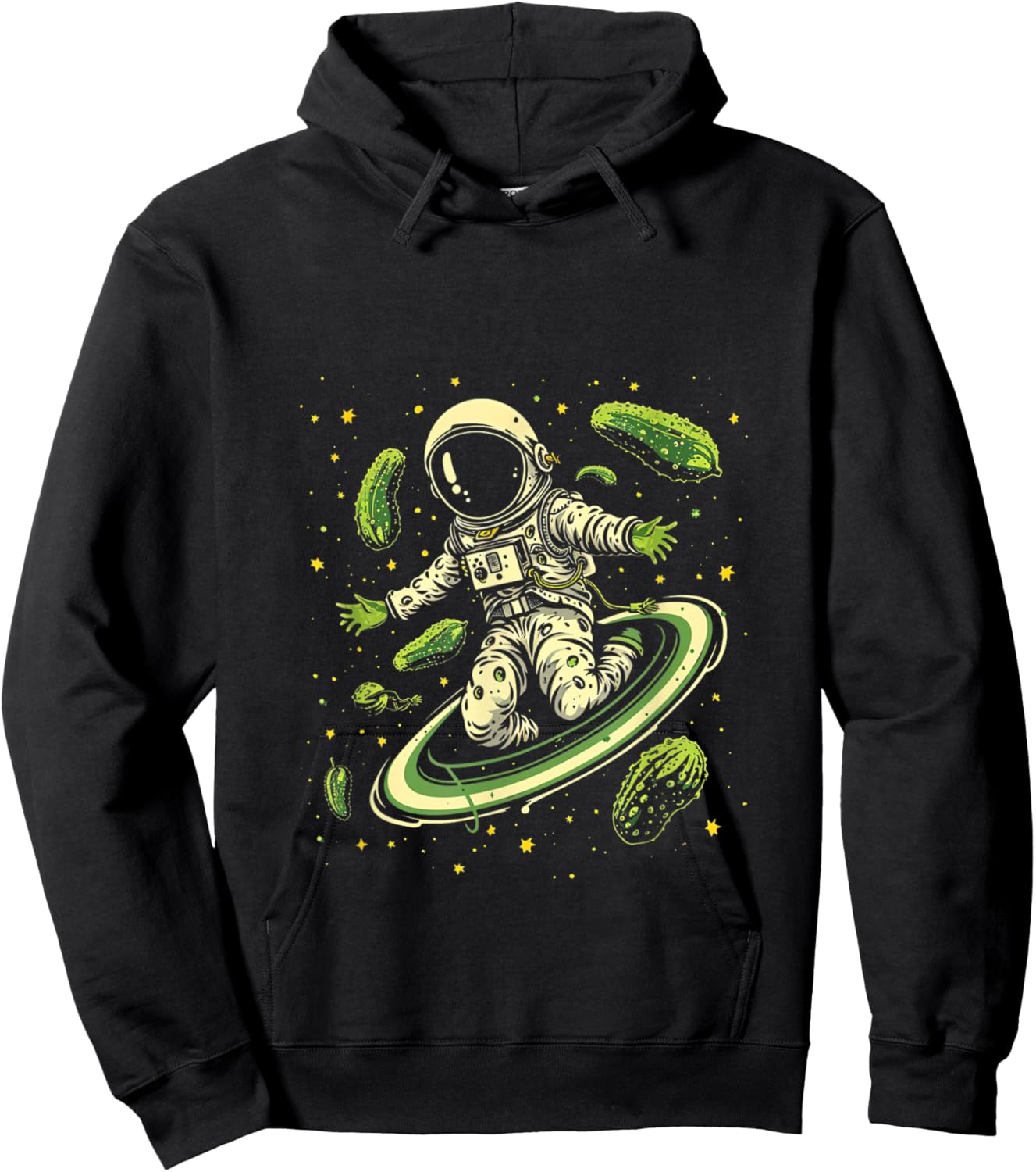 Space Astronaut Pickle Hoodie - Hoodie | Black