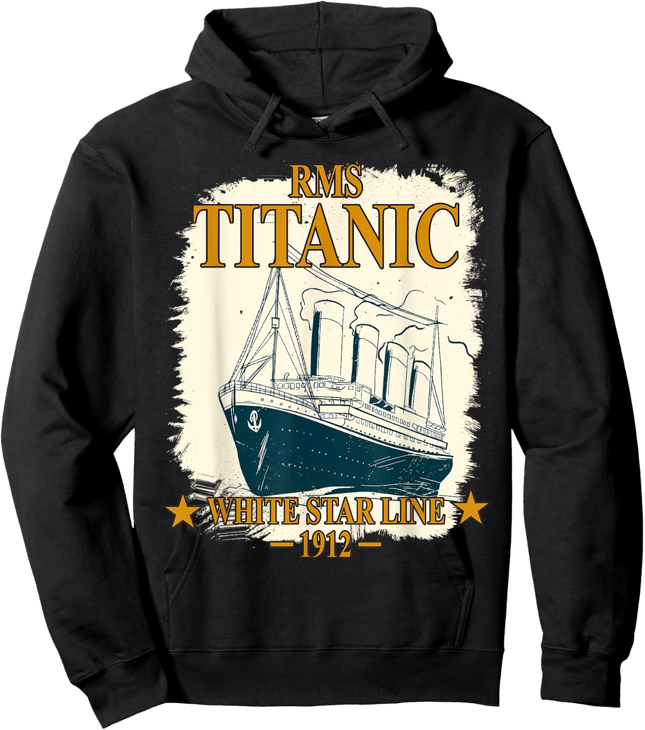 RMS TITANIC White Star Line Cruise Ship Retro Vintage Kids Hoodie - Hoodie | Black