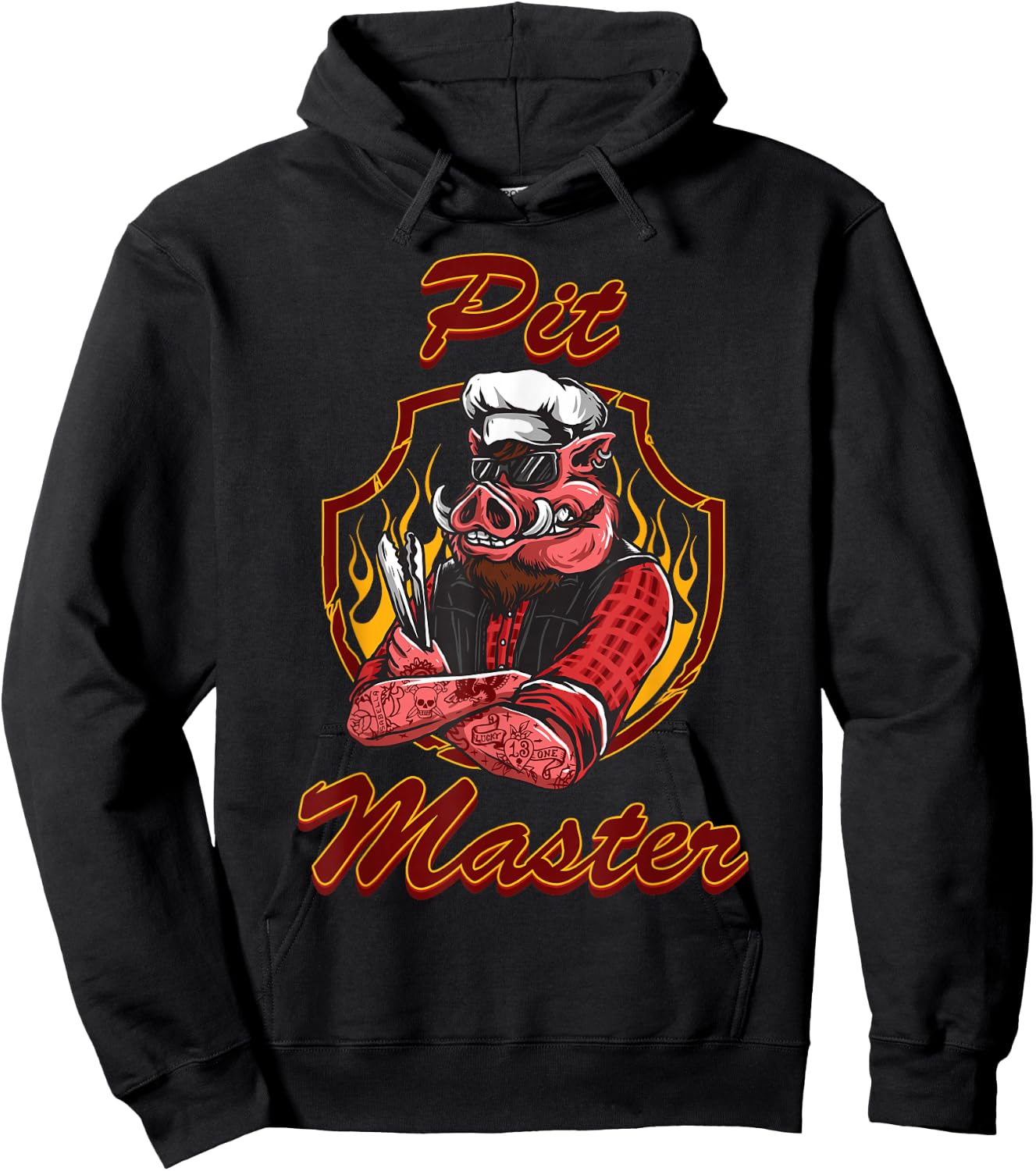 BBQ Pitmaster T Shirt Smoking Meat Outdoor Grilling Hoodie - Hoodie | Black