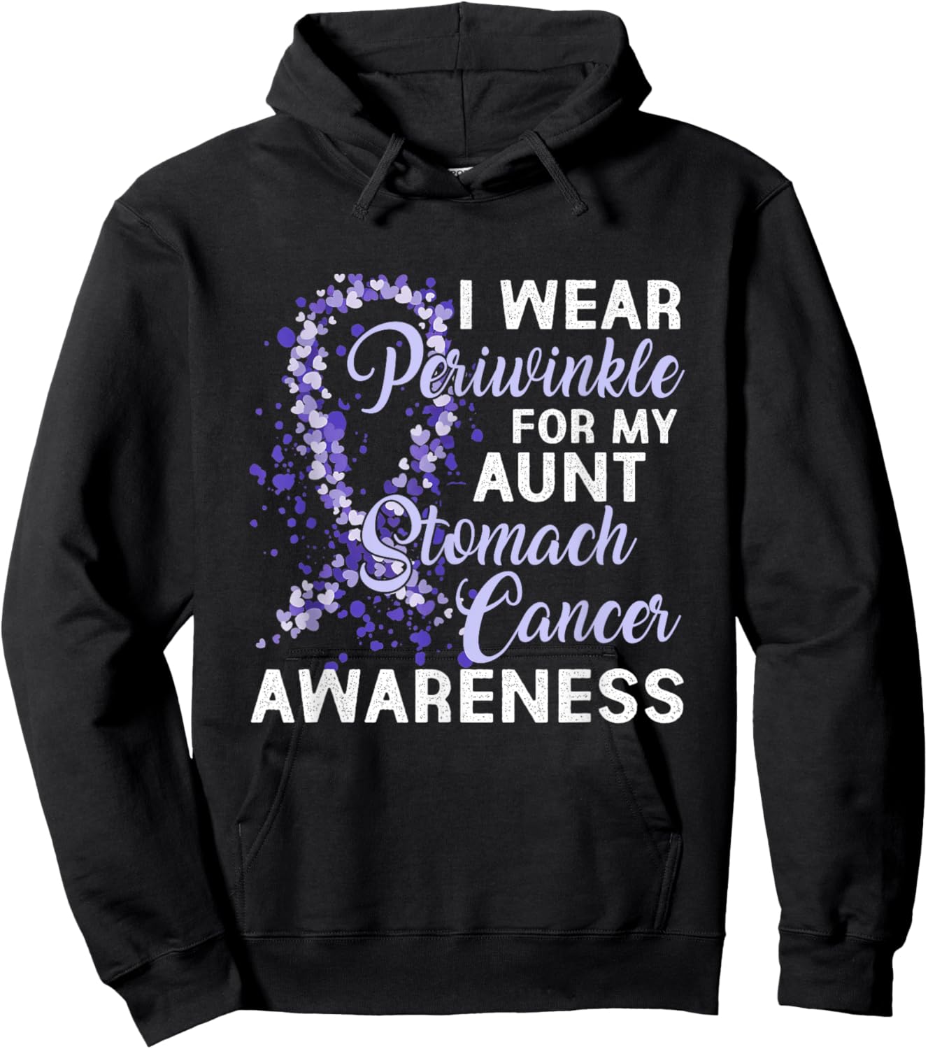 I Wear Periwinkle For My Aunt Stomach Cancer Awareness Hoodie - Hoodie | Black