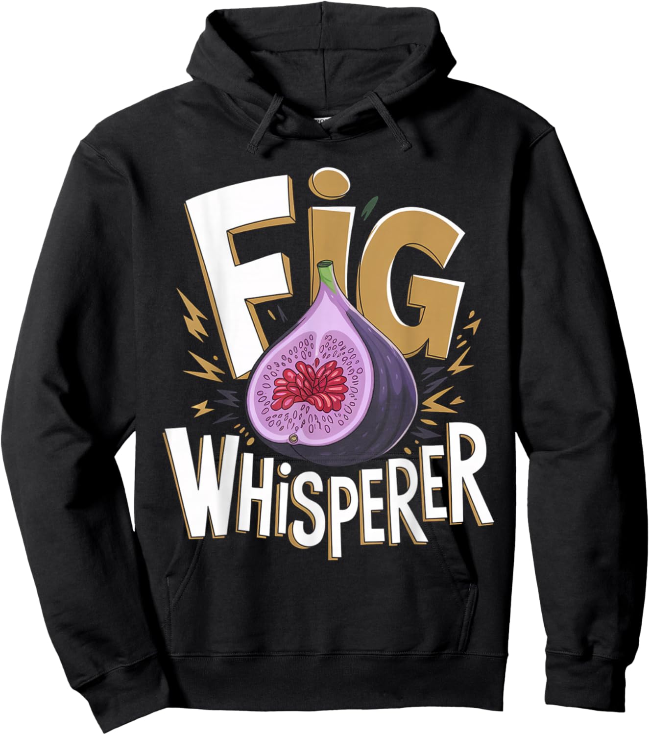 Funny Fig Whisperer Design Vegetarian Figs Plant Lover Men Hoodie - Hoodie | Black