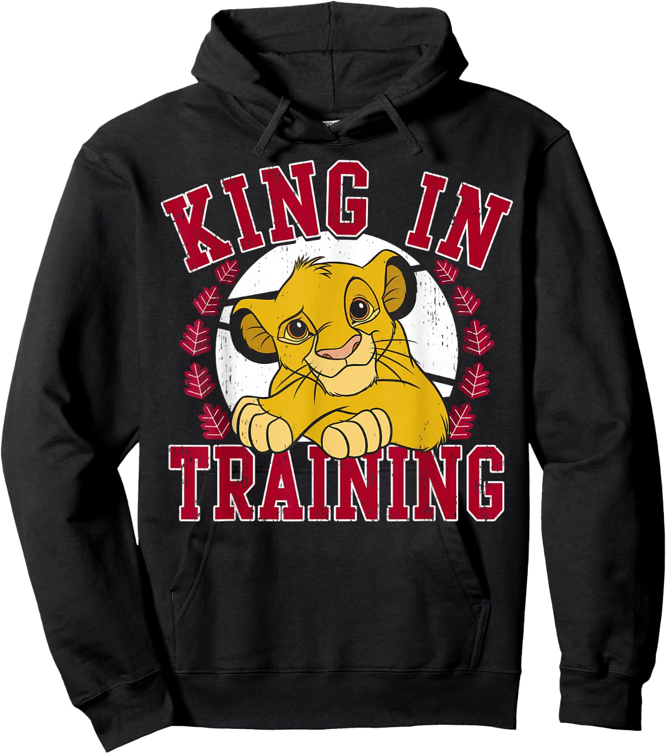 Disney Lion King Simba King In Training Circle Portrait Hoodie - Hoodie | Black