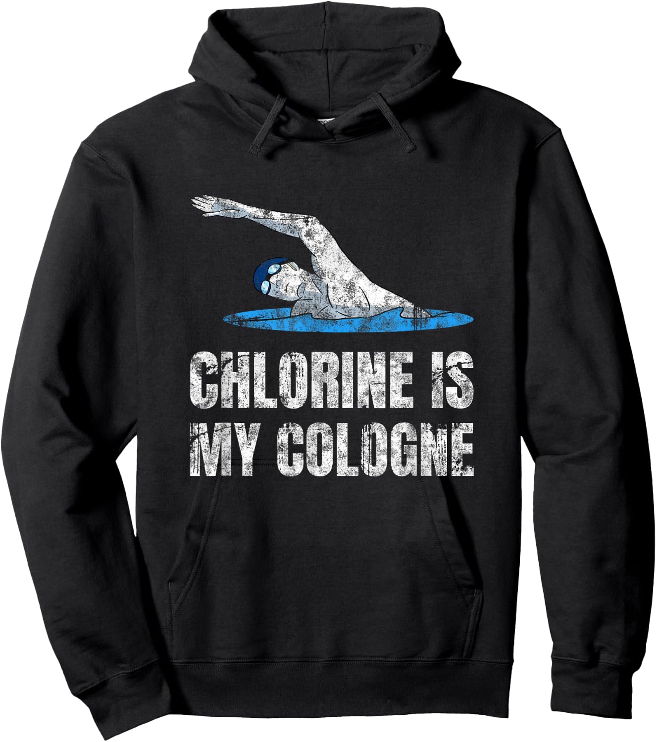 Chlorine Is My Cologne Swimming Swim Swimmer Hoodie - Hoodie | Black
