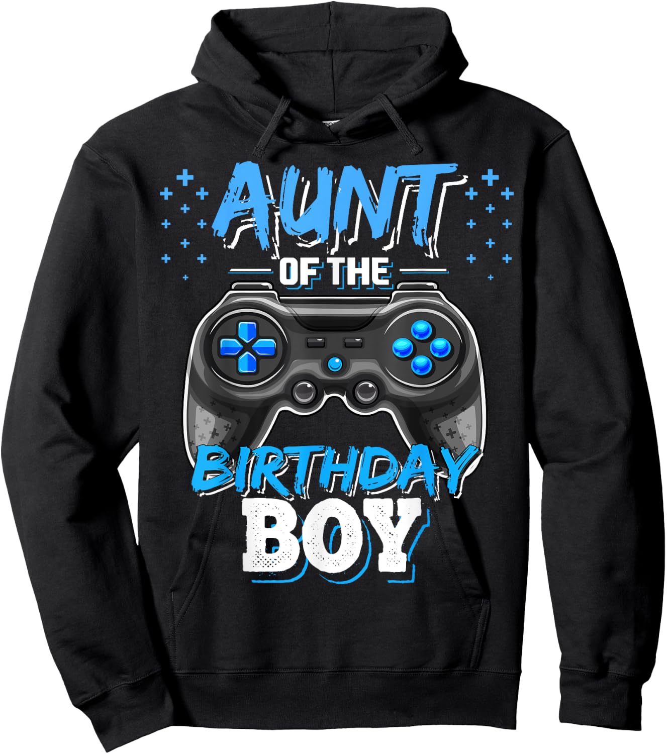 Aunt of the Birthday Boy Matching Video Game Birthday Gift Hoodie - Hoodie | Black