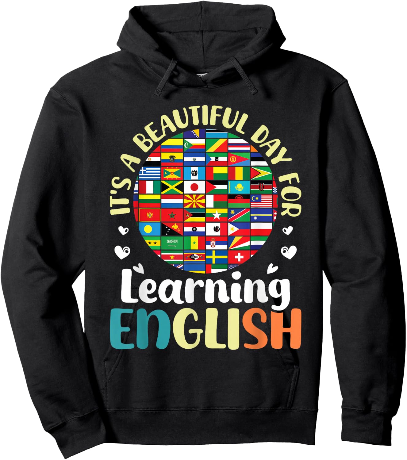 ELL Teacher Outfits for English Language ELL Teacher Hoodie - Hoodie | Black