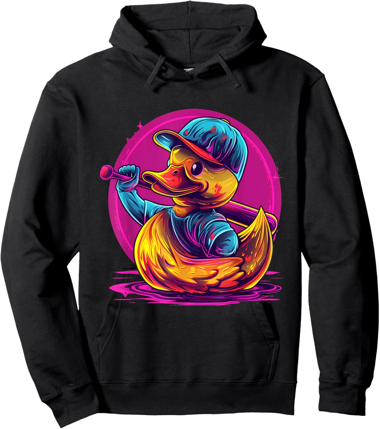 Rubber Duck Baseball Player Rubber Duckie Rubber Duckling Hoodie - Hoodie | Black