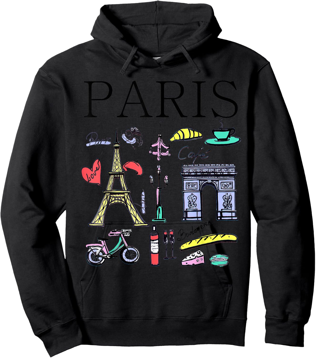Paris Woman Woman Paris Hoodie - Hoodie | Black