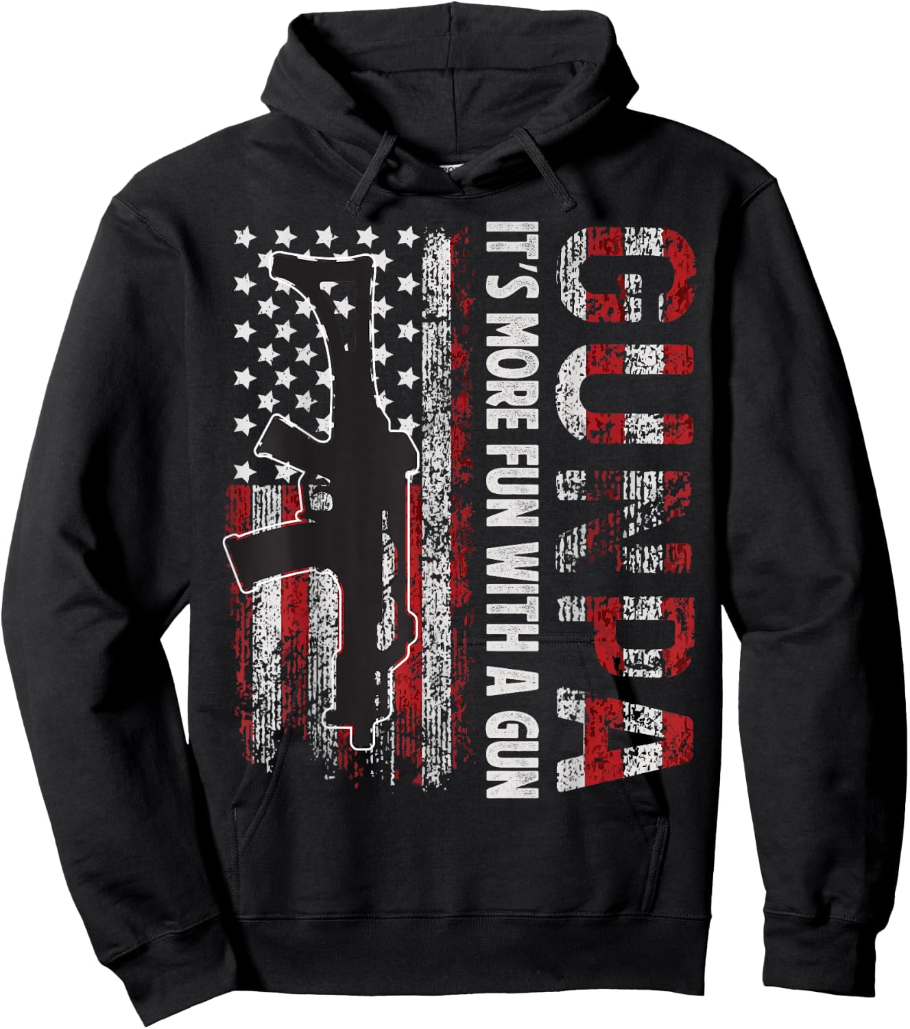Gunpa it's more fun with a gun grandpa shirts Hoodie - Hoodie | Black