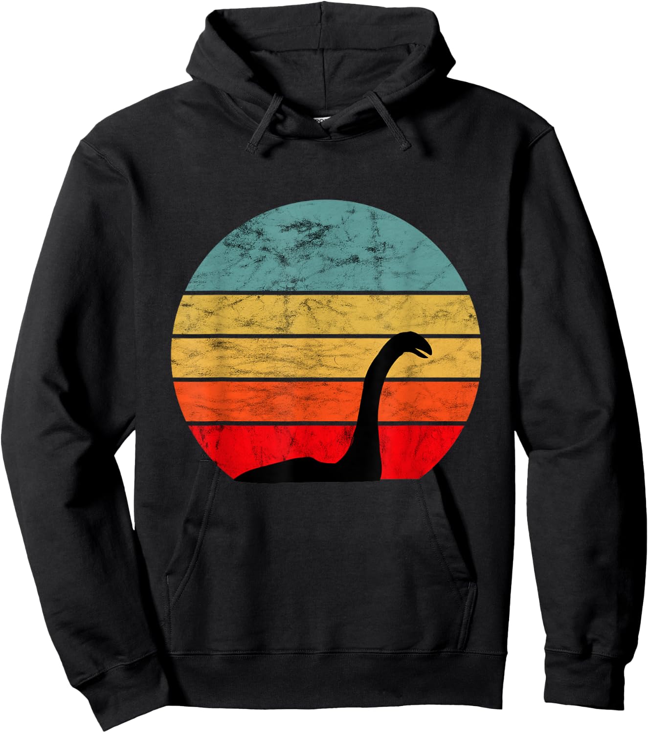 Loch Ness See Monster Retro Vintage Sunset Nessie Hoodie - Hoodie | Black