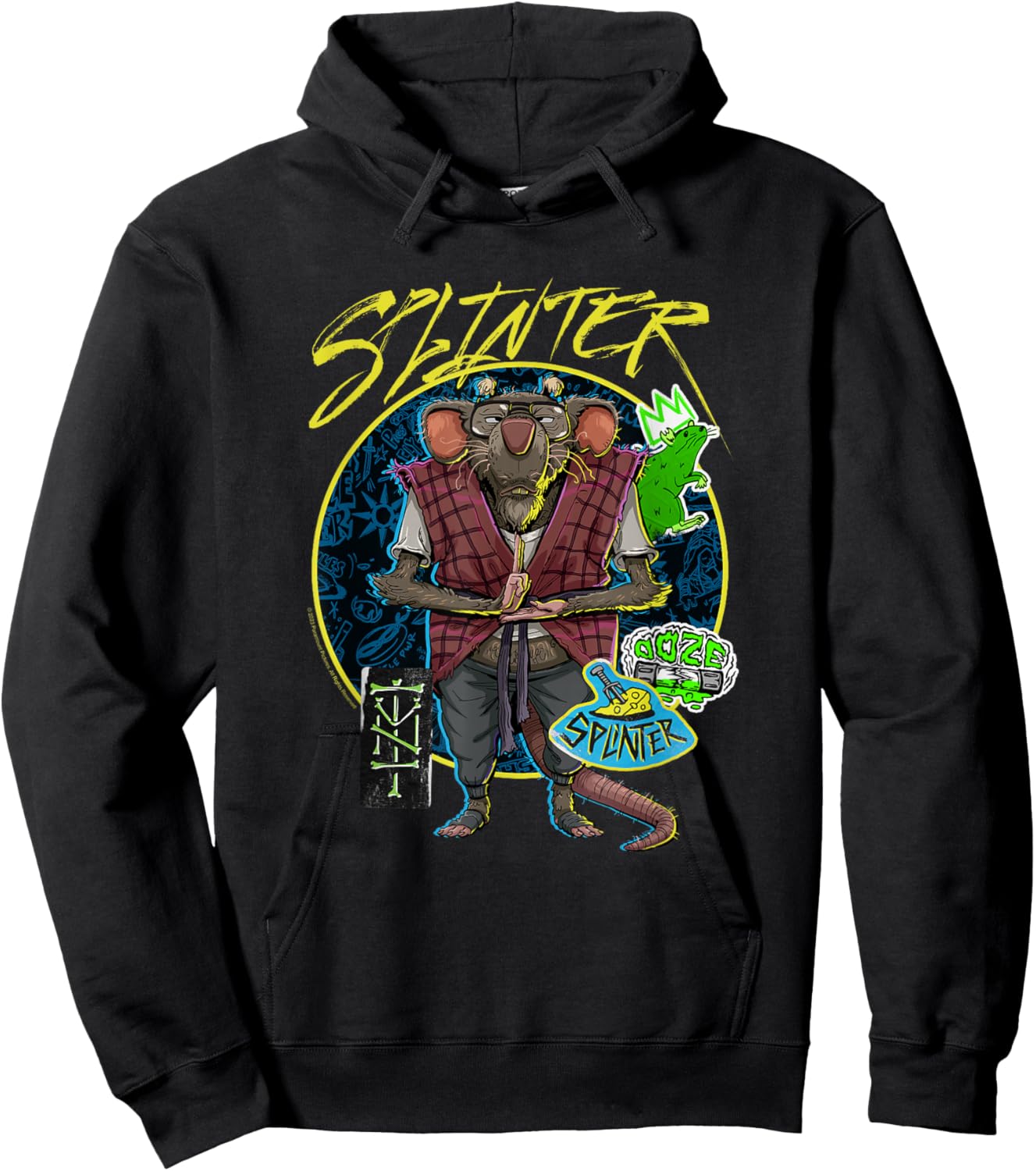 Teenage Mutant Ninja Turtles: Mutant Mayhem Hipster Splinter Hoodie - Hoodie | Black