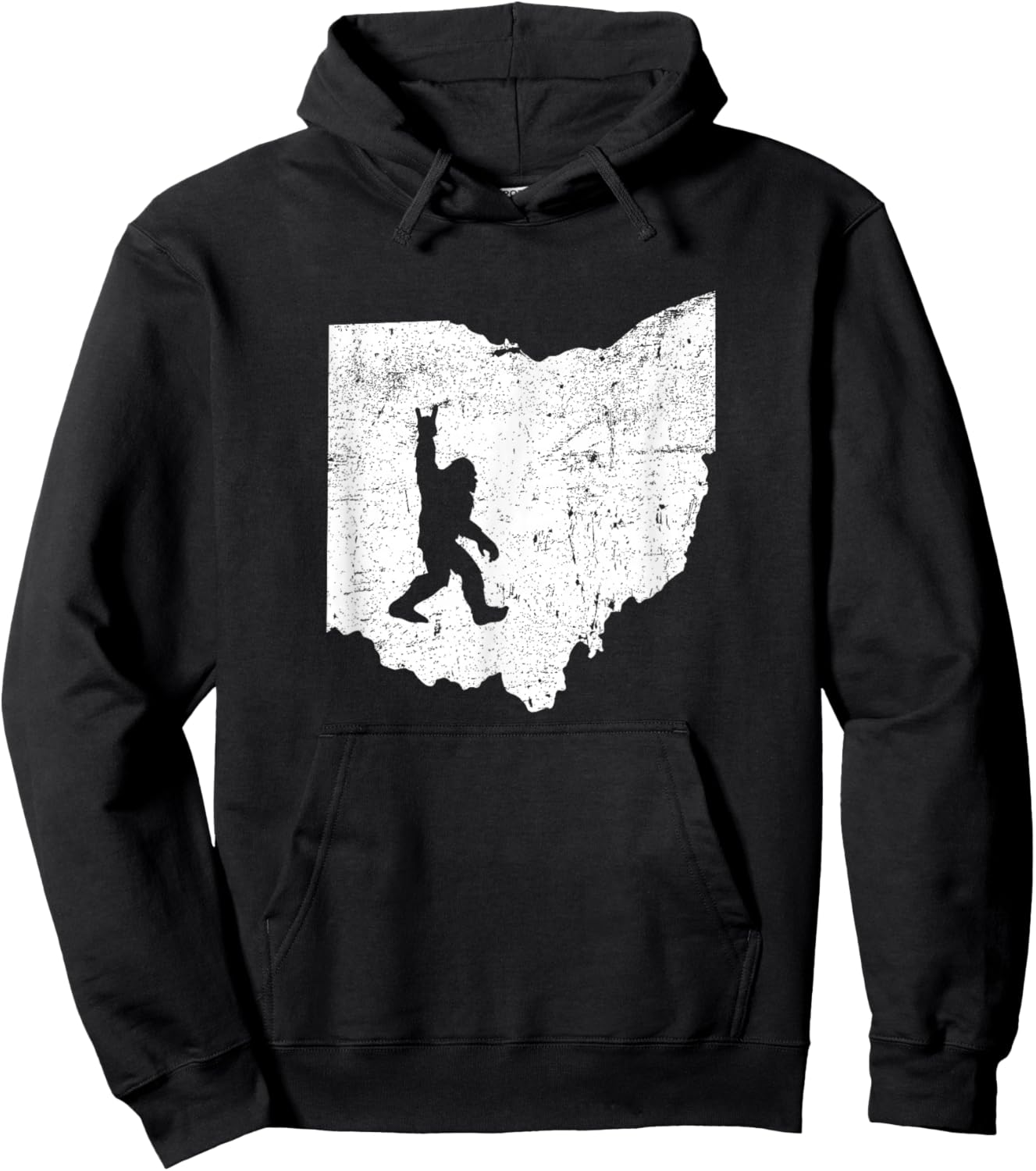 Ohio Bigfoot Sasquatch Funny Appalachian Kids Hoodie - Hoodie | Black