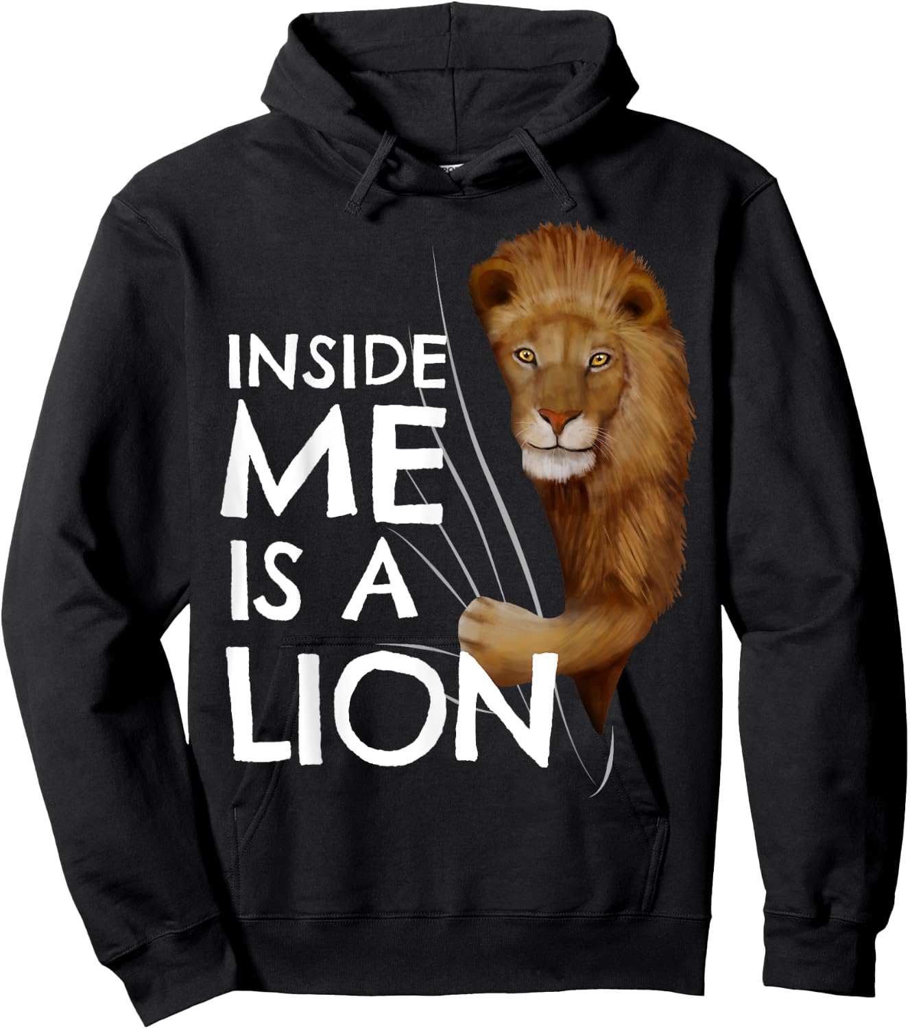 Lion Inside Me Clothes Funny Kids Gift Lion Hoodie - Hoodie | Black