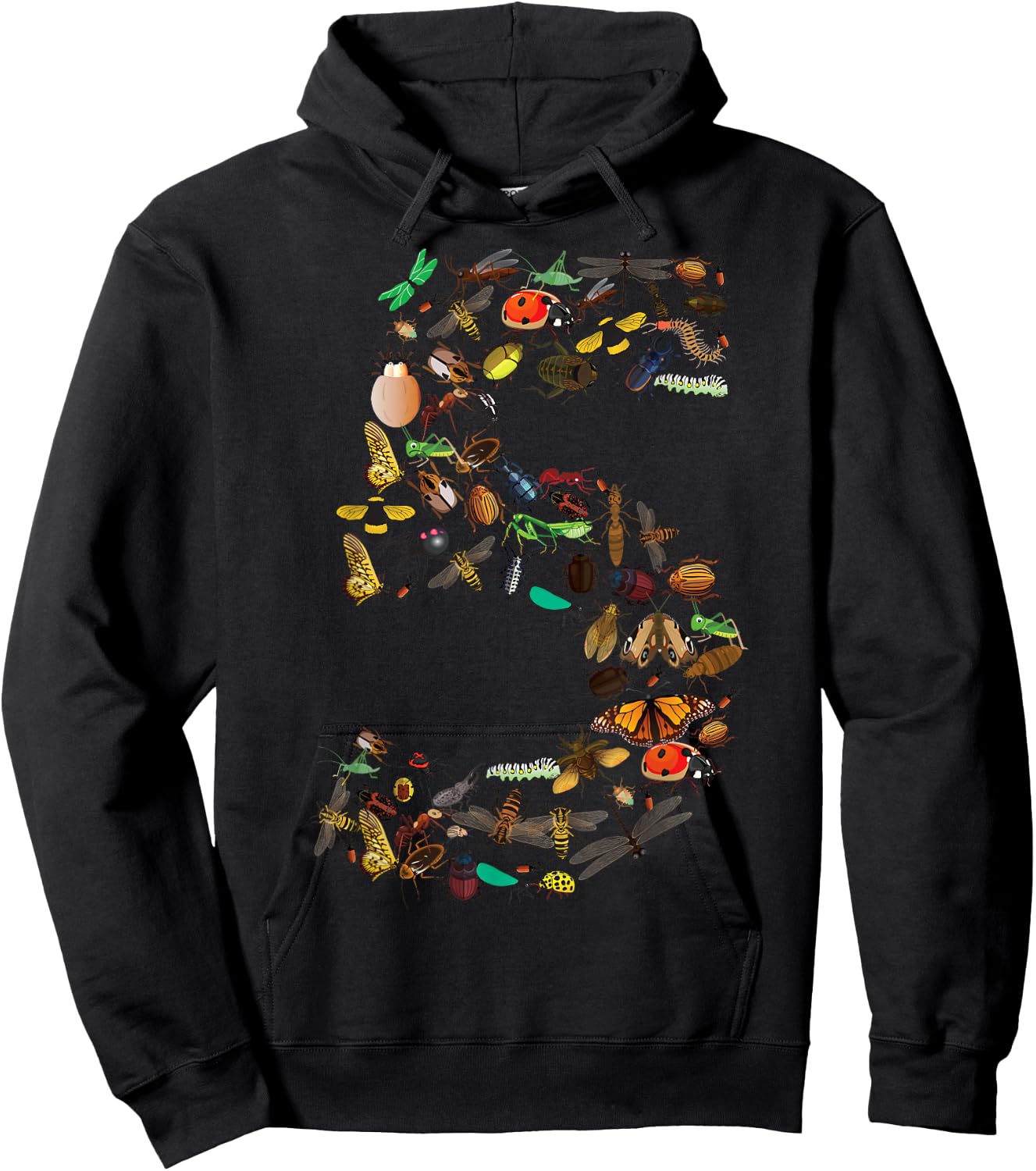 Funny Bugs 5th Birthday Gift | Cute 5 Years Old Boy Girl Kid Hoodie - Hoodie | Black