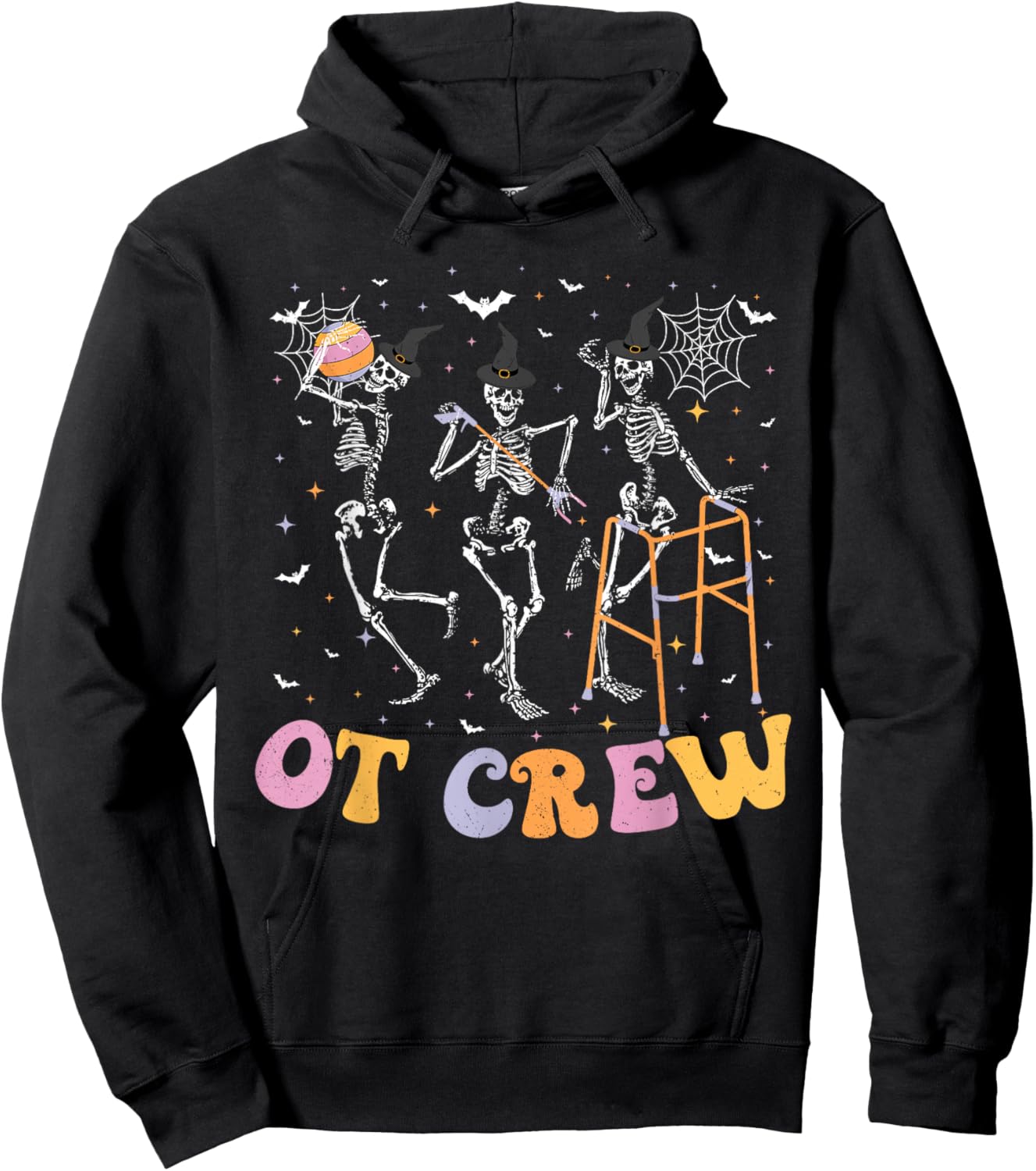 Skeleton Spooky OT Crew Occupational Therapy Halloween Hoodie - Hoodie | Black