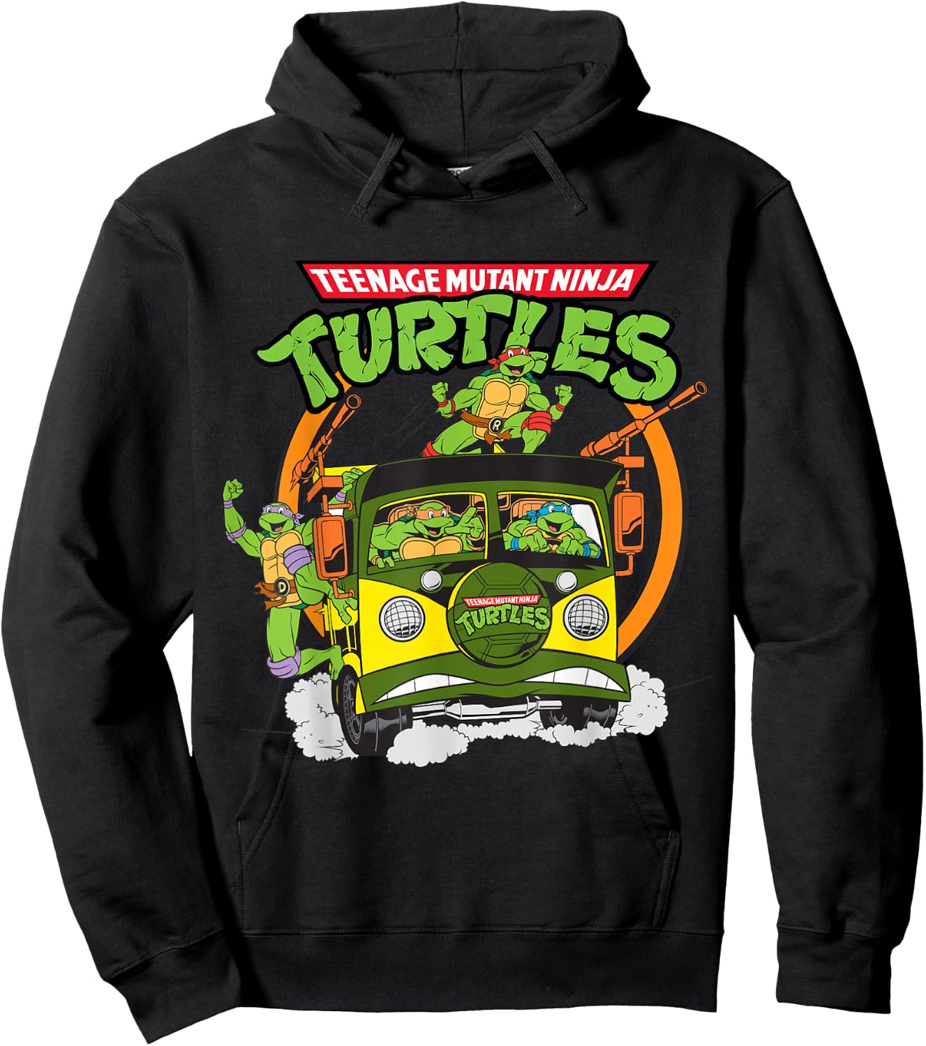 TMNT Battle Wagon Group Shot Hoodie - Hoodie | Black