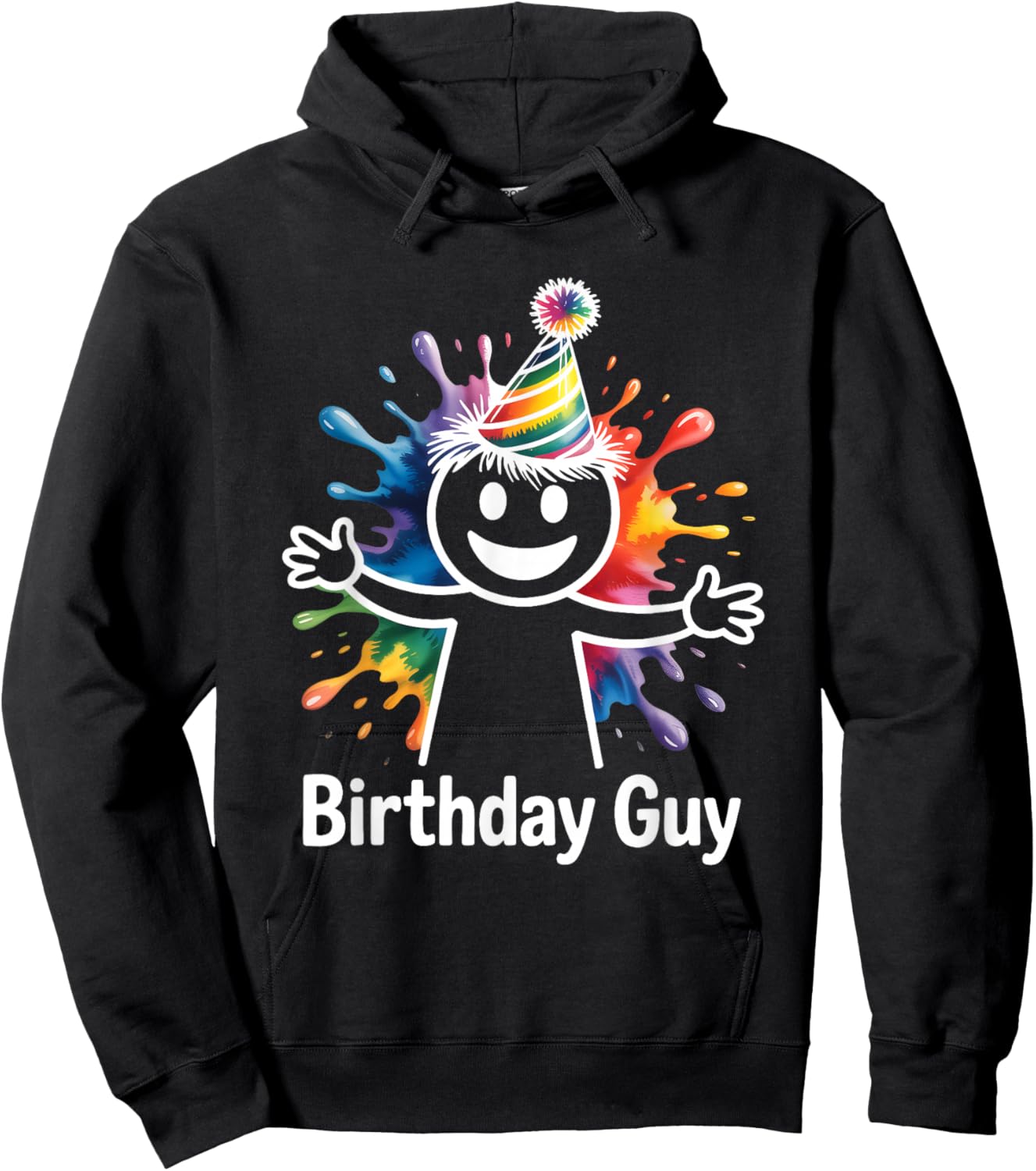 It s My Birthday Party Smile Face Funny Cute Birthday Guy Hoodie - Hoodie | Black