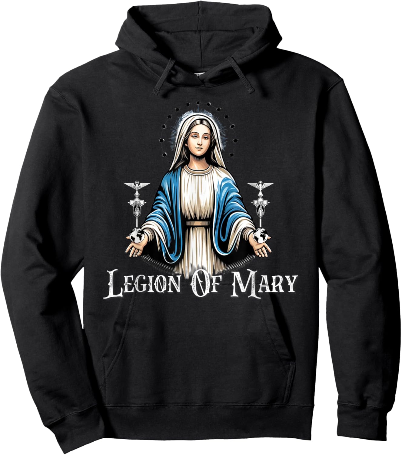 Legion Of Mary Our Lady Catholic Hoodie - Hoodie | Black