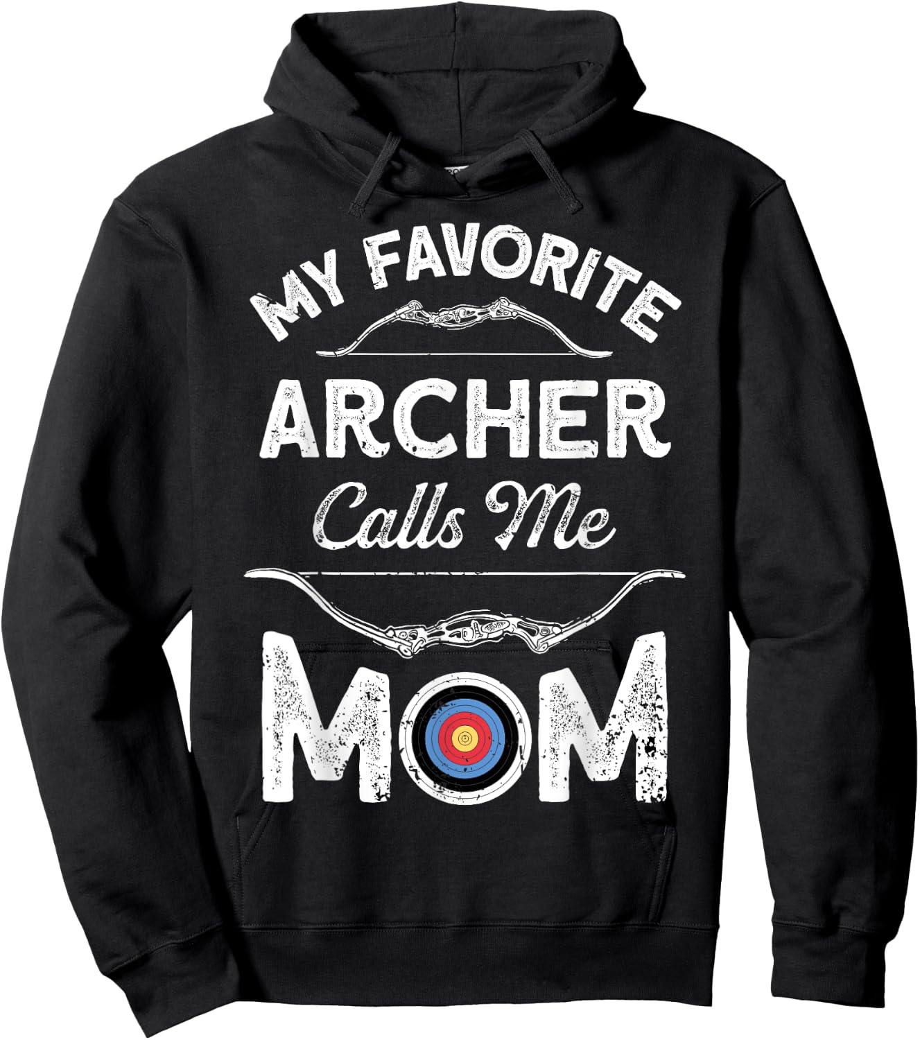 My Favorite Archer Calls Me Mom Funny Archery Mothers Day Hoodie - Hoodie | Black