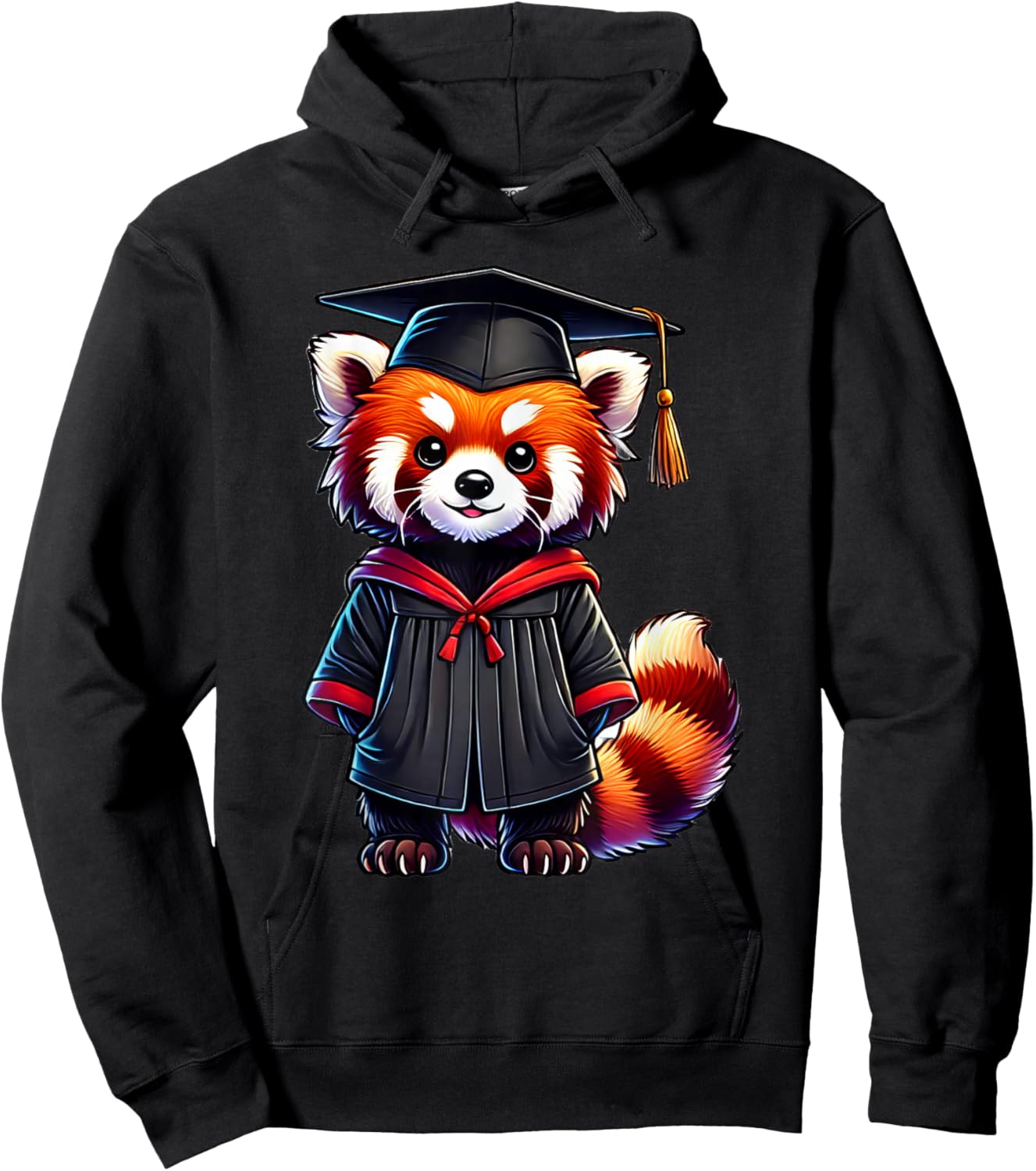 Cute Red Panda Graduation Hoodie - Hoodie | Black