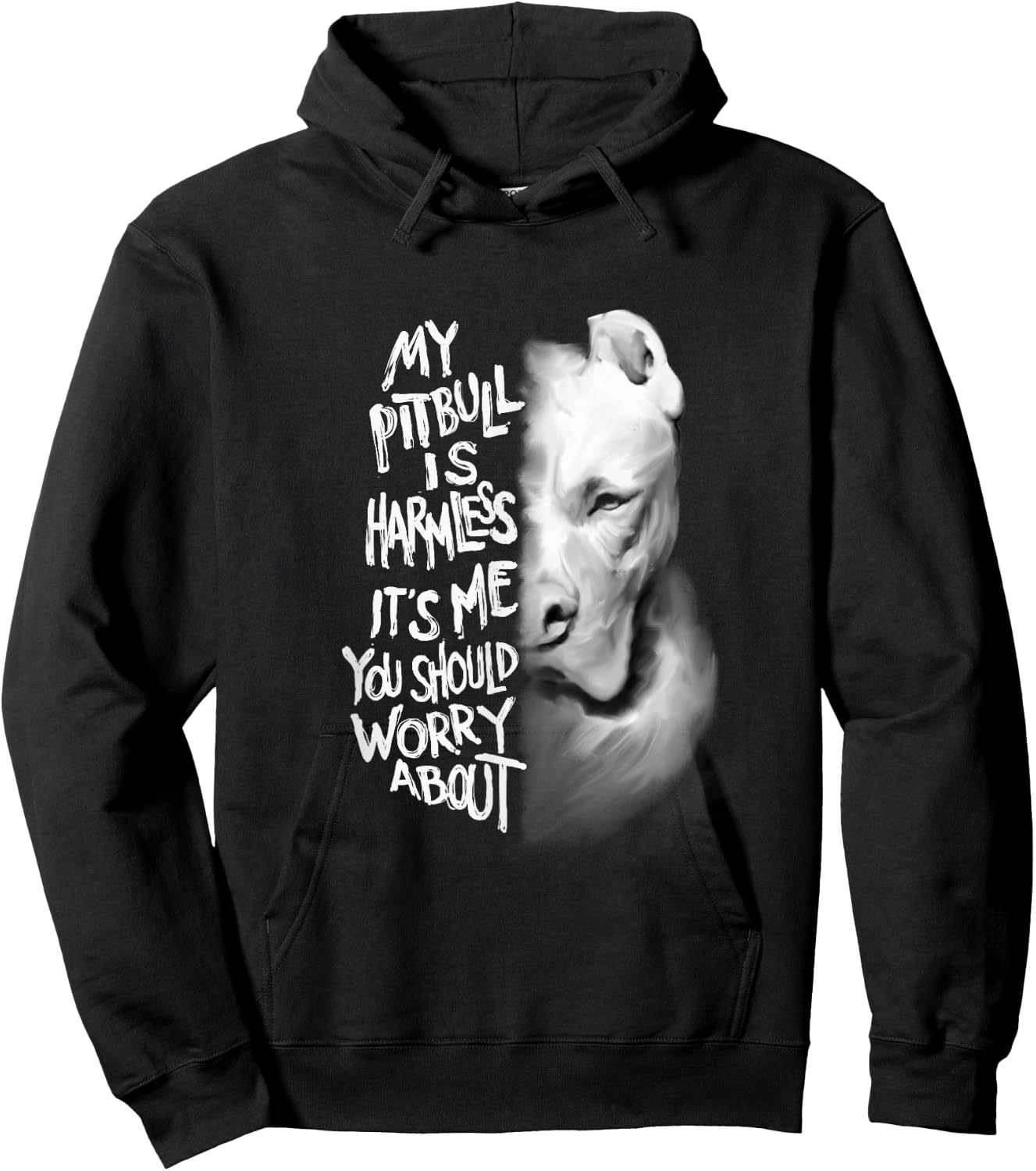 My Pitbull is Harmless Quote Dog Items Owner Small Hoodie - Hoodie | Black