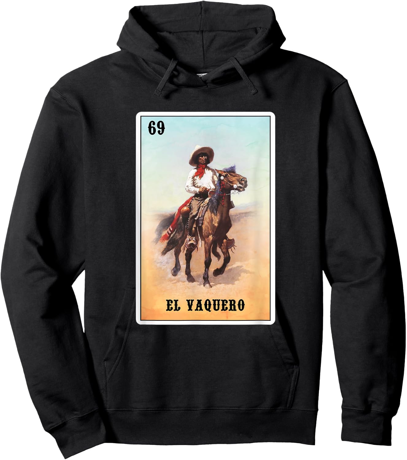 Vintage Mexican El Vaquero - Mexico Rodeo Cowboy Hoodie - Hoodie | Black