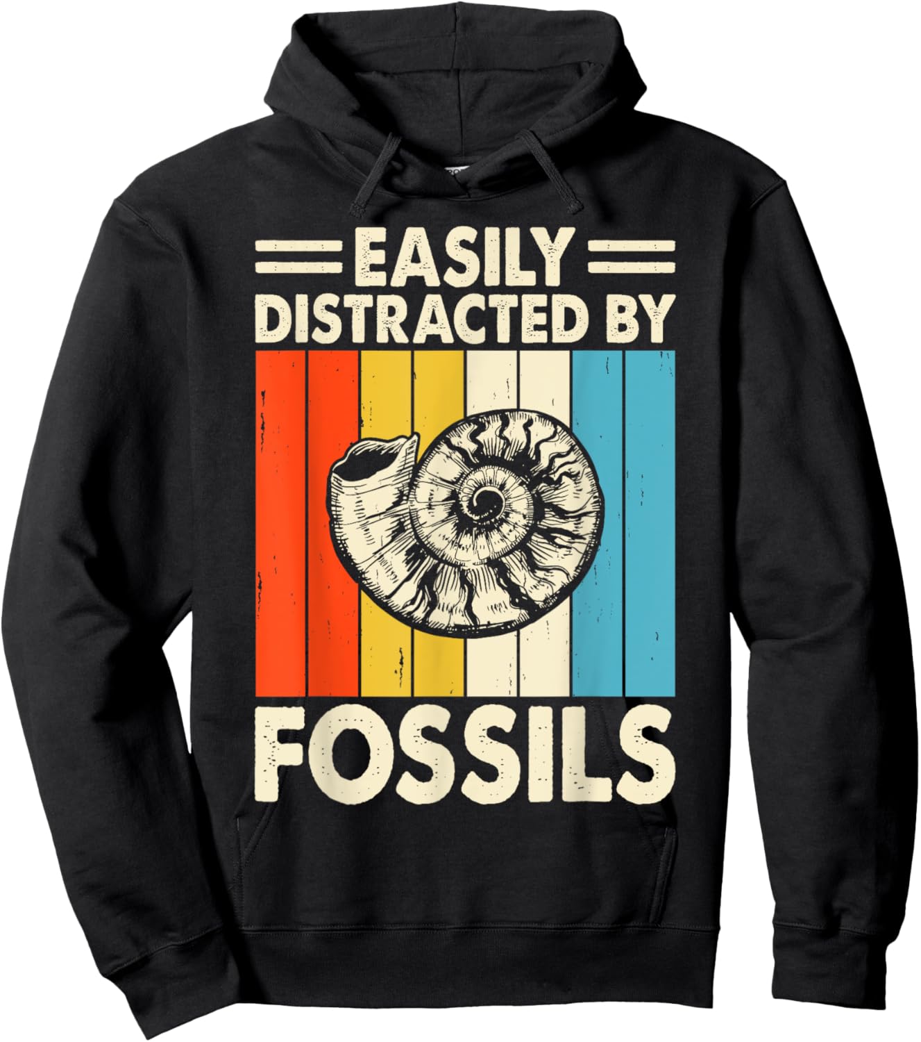 Easily Distracted By Fossils Hoodie - Hoodie | Black