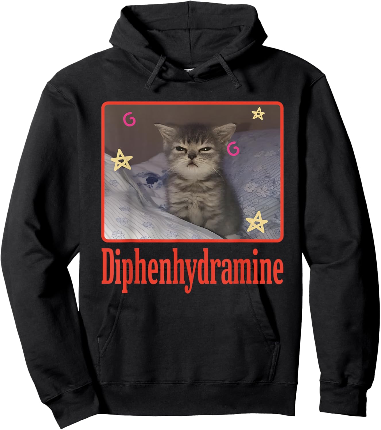 Diphenhydramine Cat Funny Women Hoodie - Hoodie | Black
