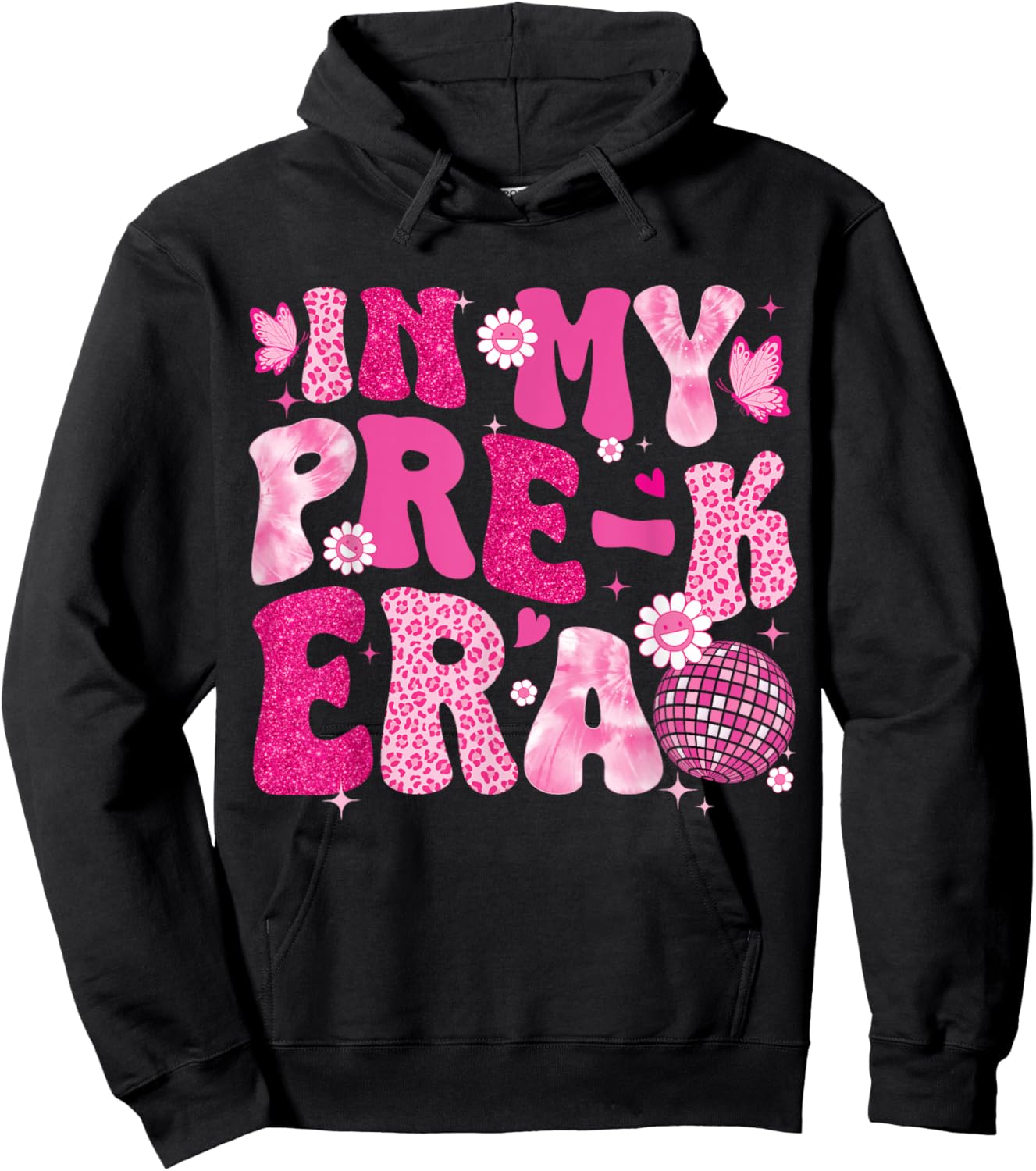 In My Pre-K Era Teachers Women Back To School Kids Girls Hoodie - Hoodie | Black