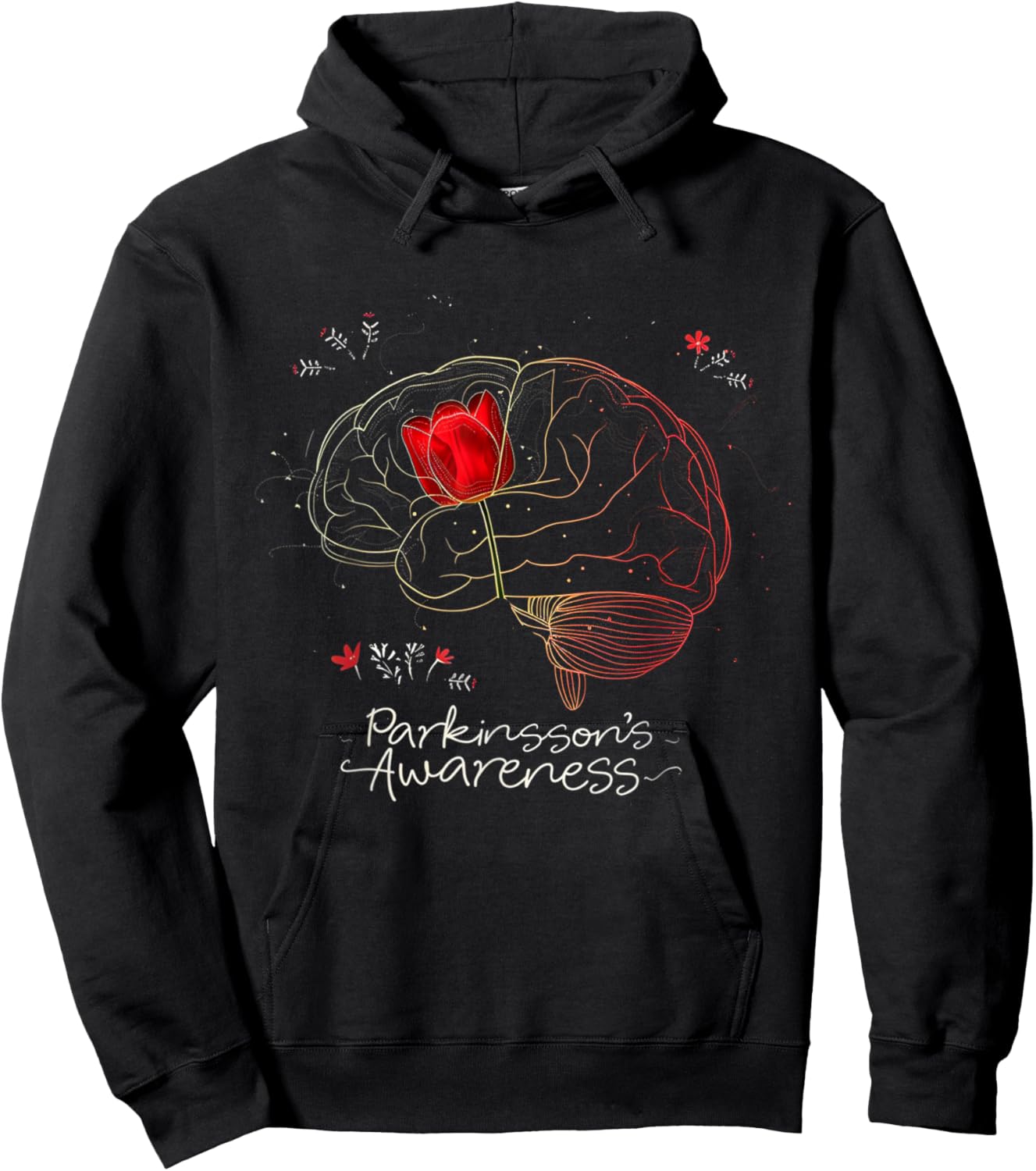 Tulip Parkinson's Awareness Parkinson April Month Gifts Hoodie - Hoodie | Black