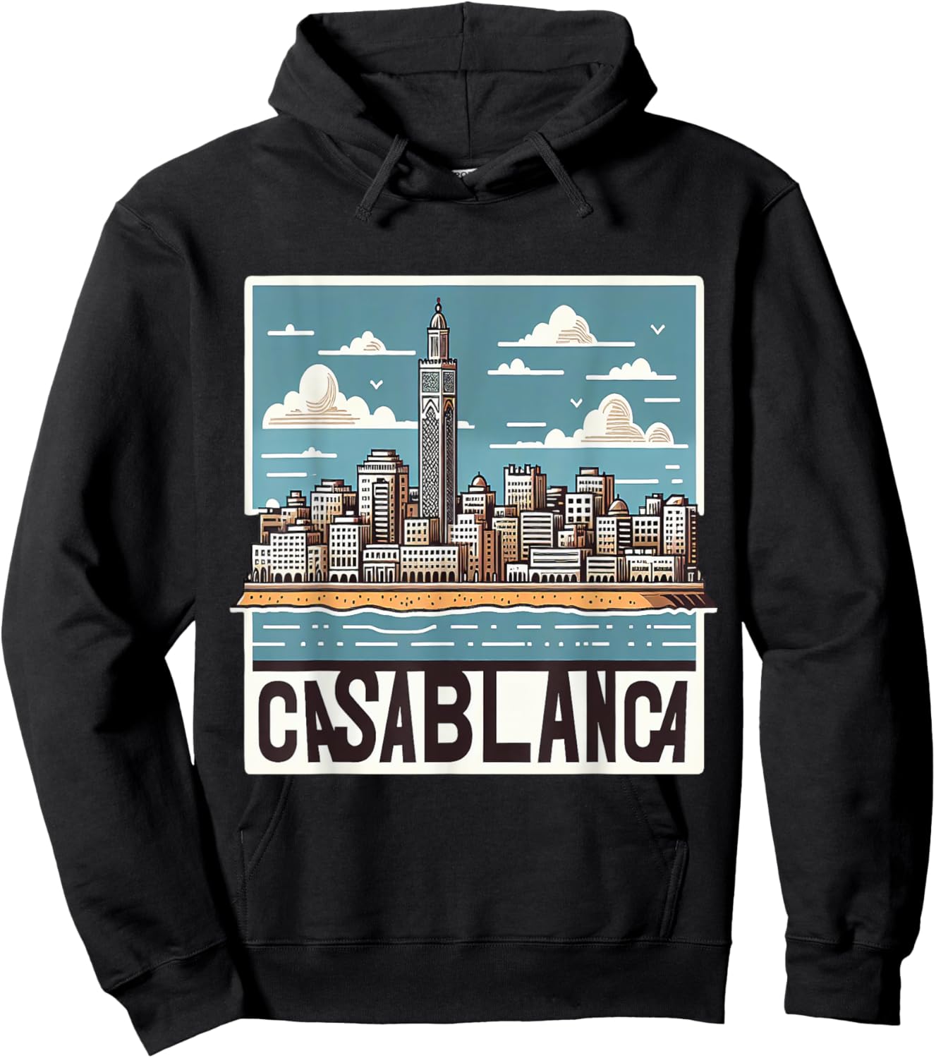 Morocco Skyline Casablanca Moroccan Costume Hoodie - Hoodie | Black