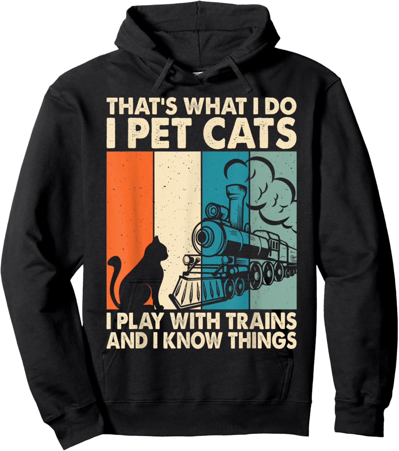 Funny Train & Railroad Gifts And Clothing x -Adults Train-Themed , Black, Small Hoodie - Hoodie | Black