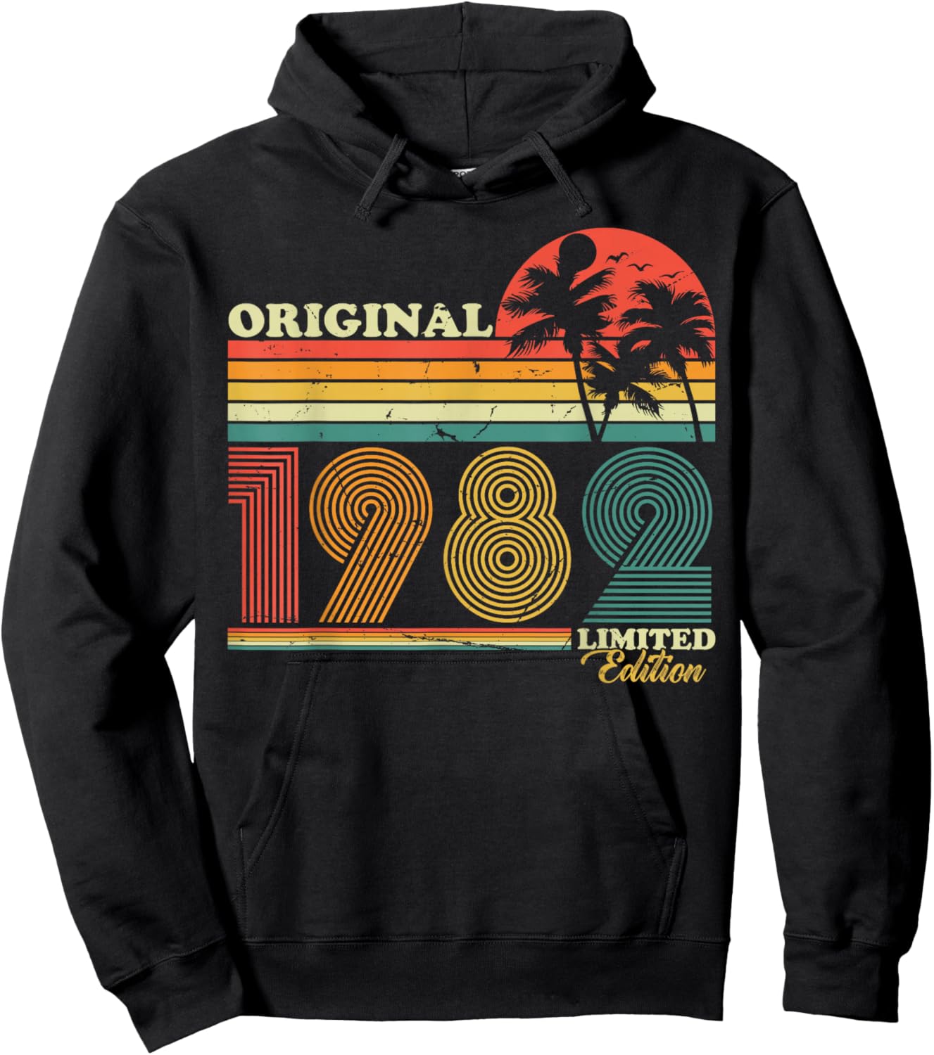 1982 Jahrgang Geburtstag Retro Vintage Herren Damen 40 Jahre Hoodie - Hoodie | Black