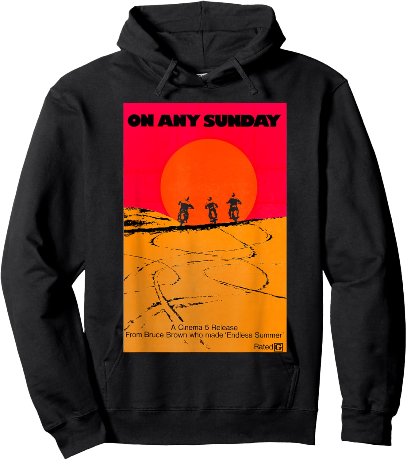 On Any Sunday Classic Motorcycle Movie Poster Hoodie - Hoodie | Black