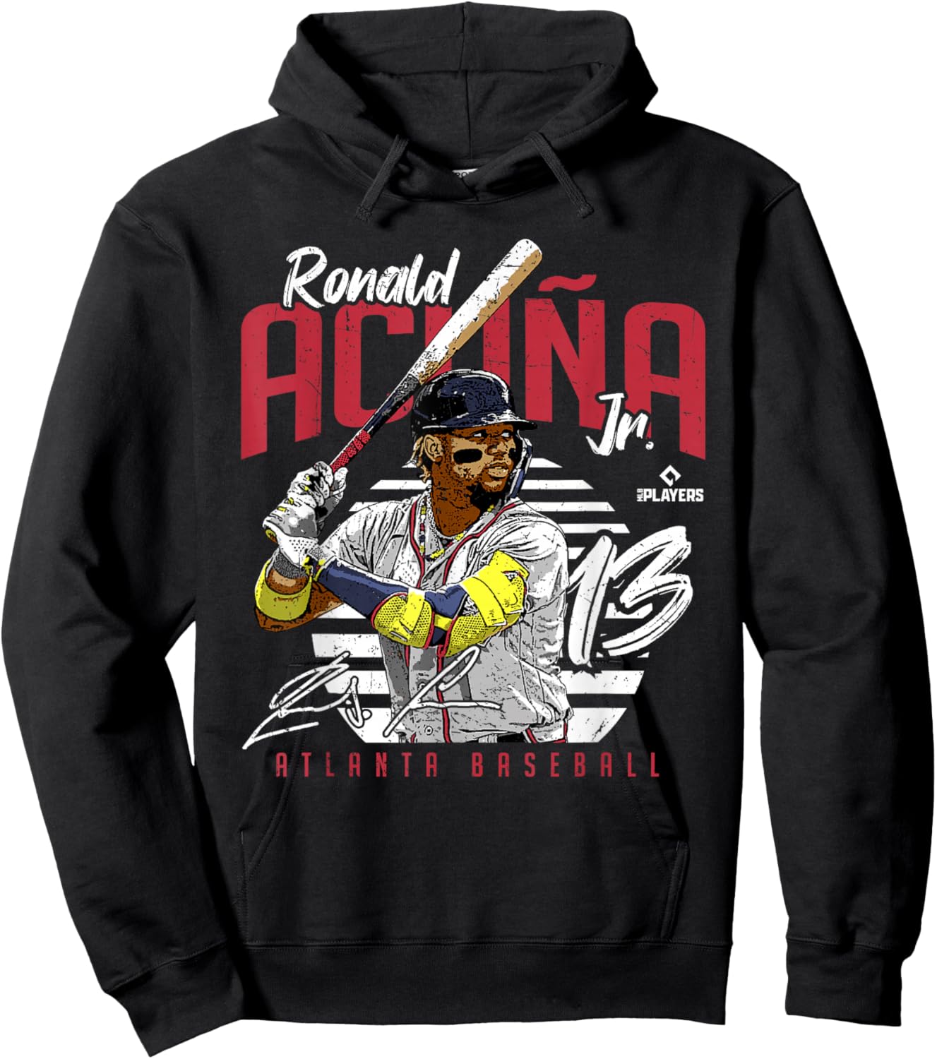 Ronald Acuna Jr. | Atlanta Baseball MLB Players | MLBRAC3004 Hoodie - Hoodie | Black