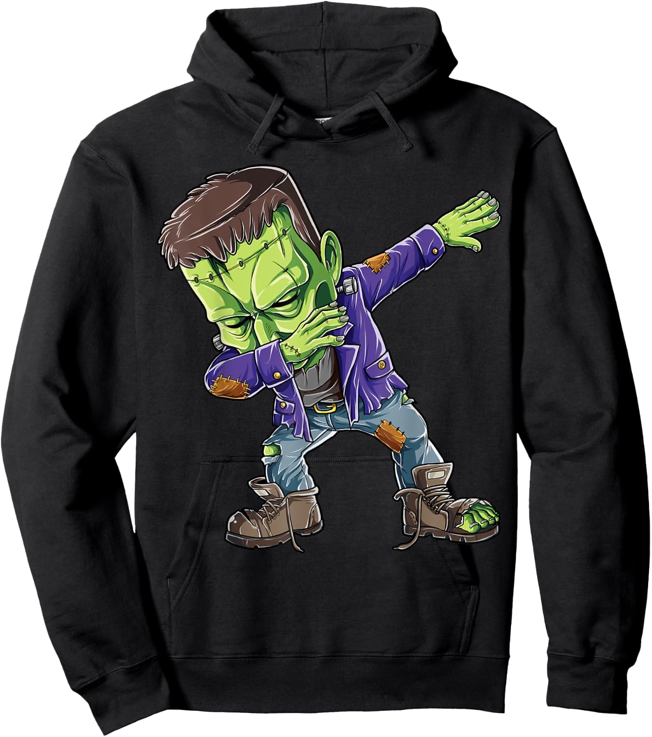 Halloween Boys Men Dabbing Frankenstein Monster Zombie Dab Hoodie - Hoodie | Black