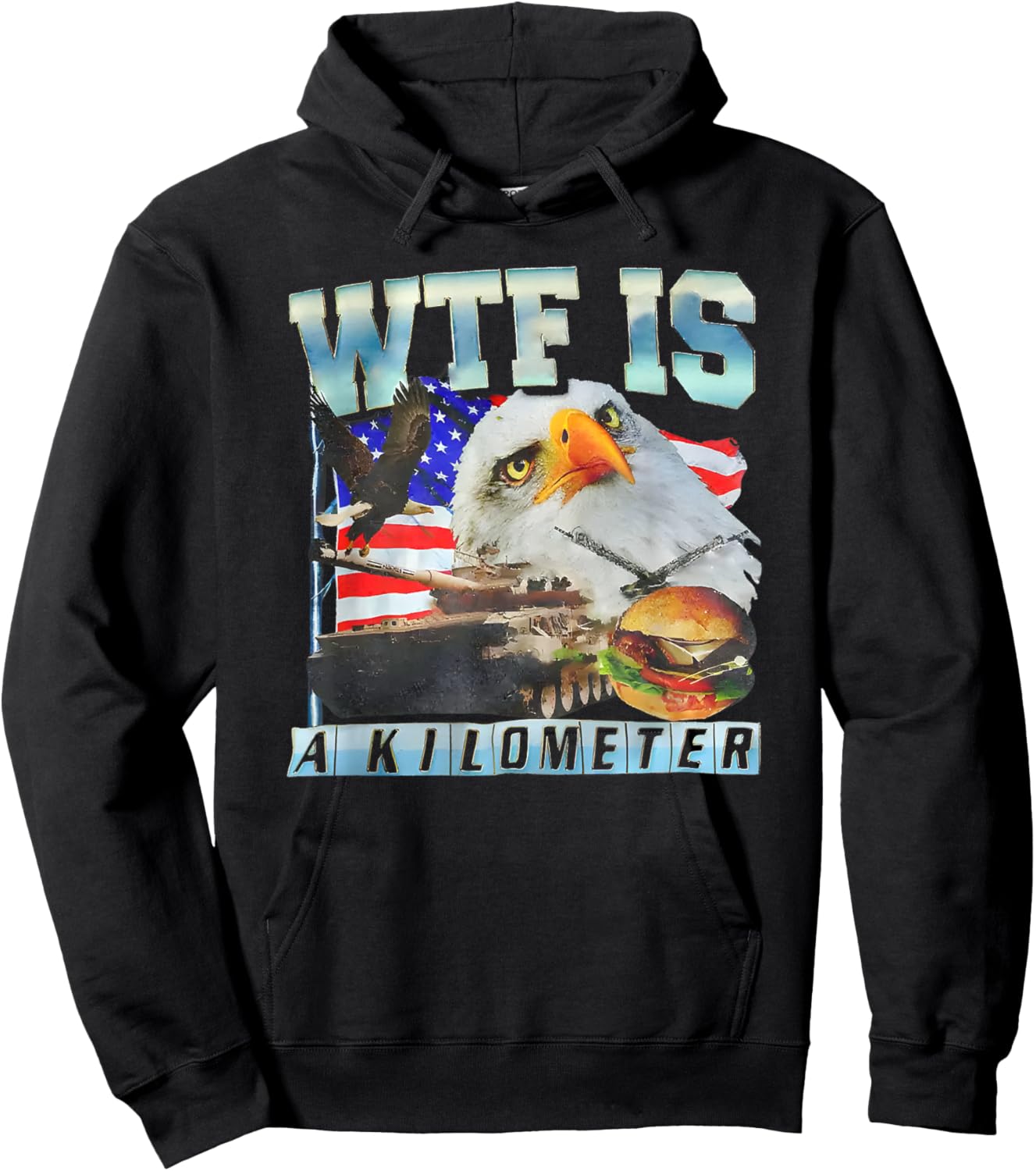 Wtf is a Kilometer Eagle Hoodie - Hoodie | Black