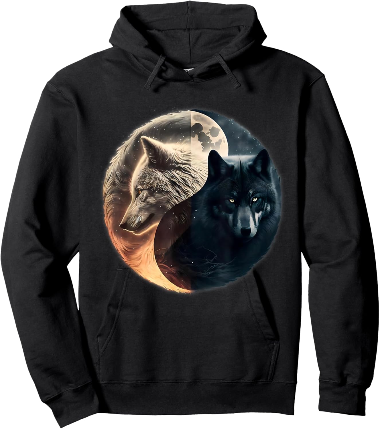 Wolf shirt , wolf shirt for kids, wolf for youth Hoodie - Hoodie | Black
