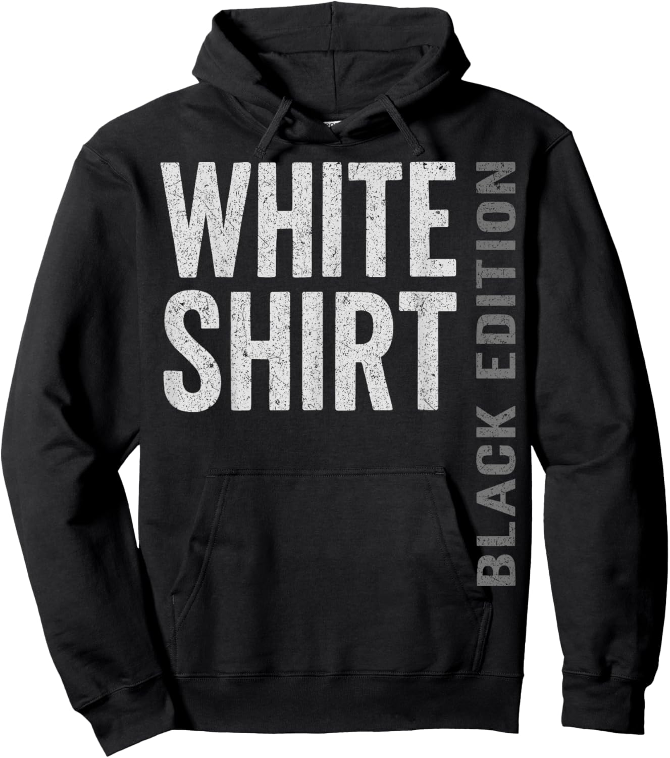 Weisses Shirt Black Edition - White Shirt Black Edition Hoodie - Hoodie | Black