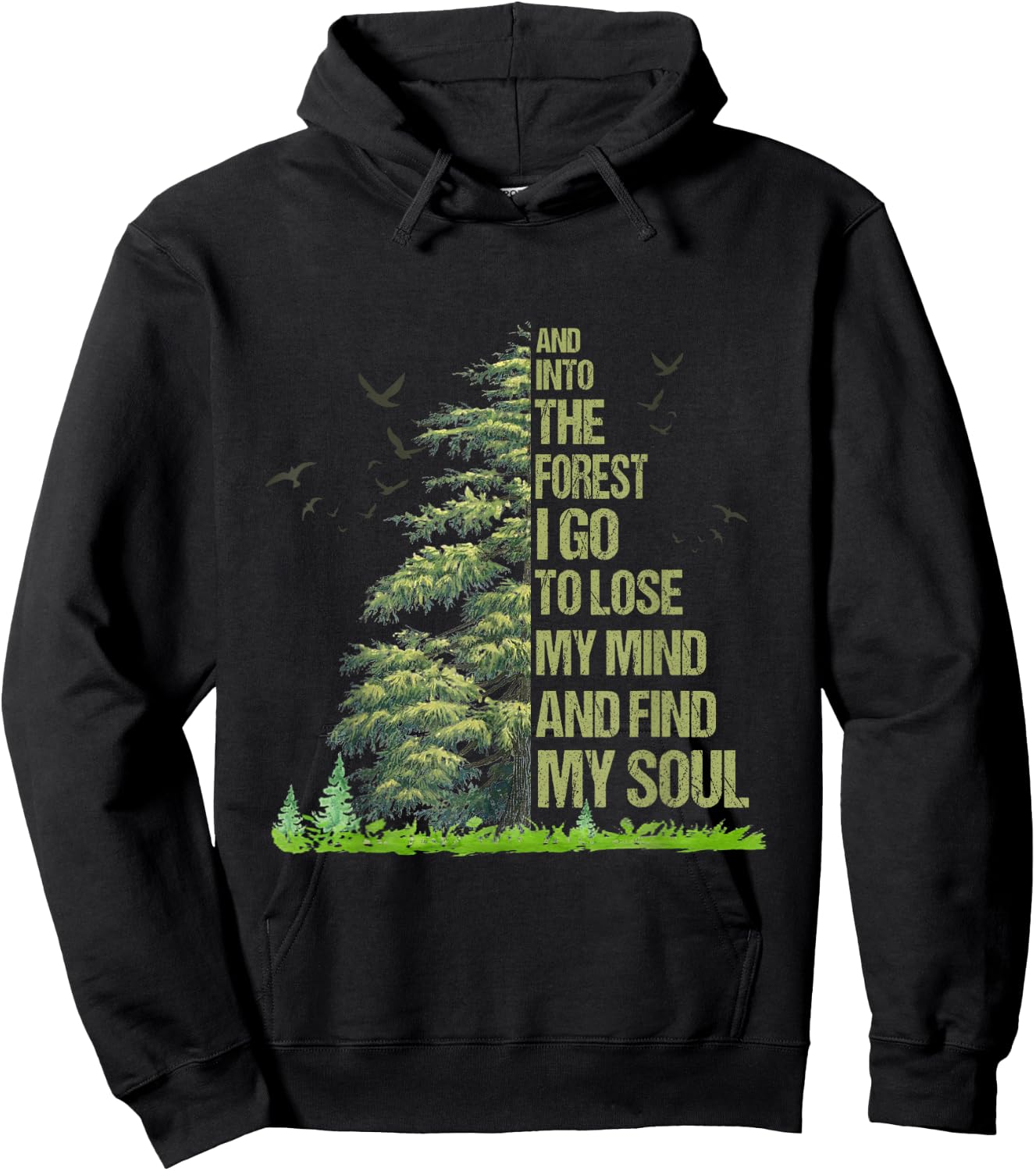 And Into The Forest I Go To Lose My Mind Tree Hippie Hoodie - Hoodie | Black