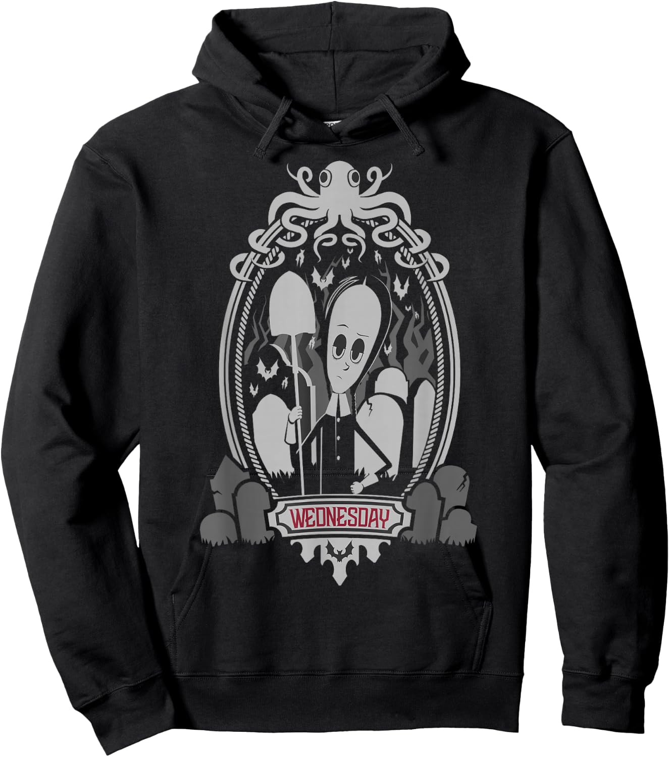 Addams Family Wednesday Addams Framed Portrait Small Hoodie - Hoodie | Black