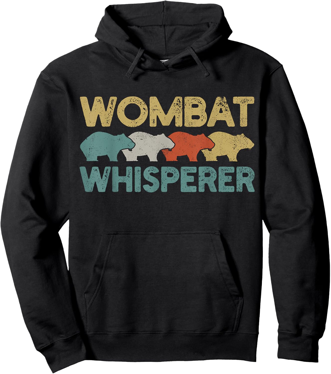 Wombat Retro Hoodie - Hoodie | Black