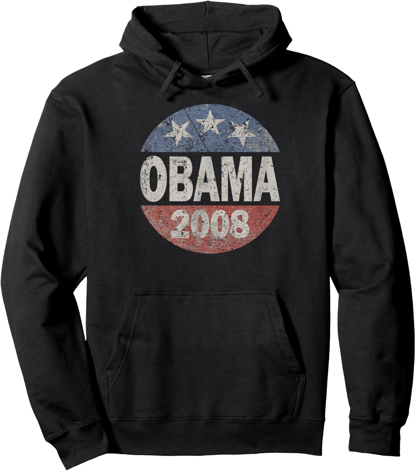 Vintage President Barack Obama 2008 Campaign Hoodie - Hoodie | Black