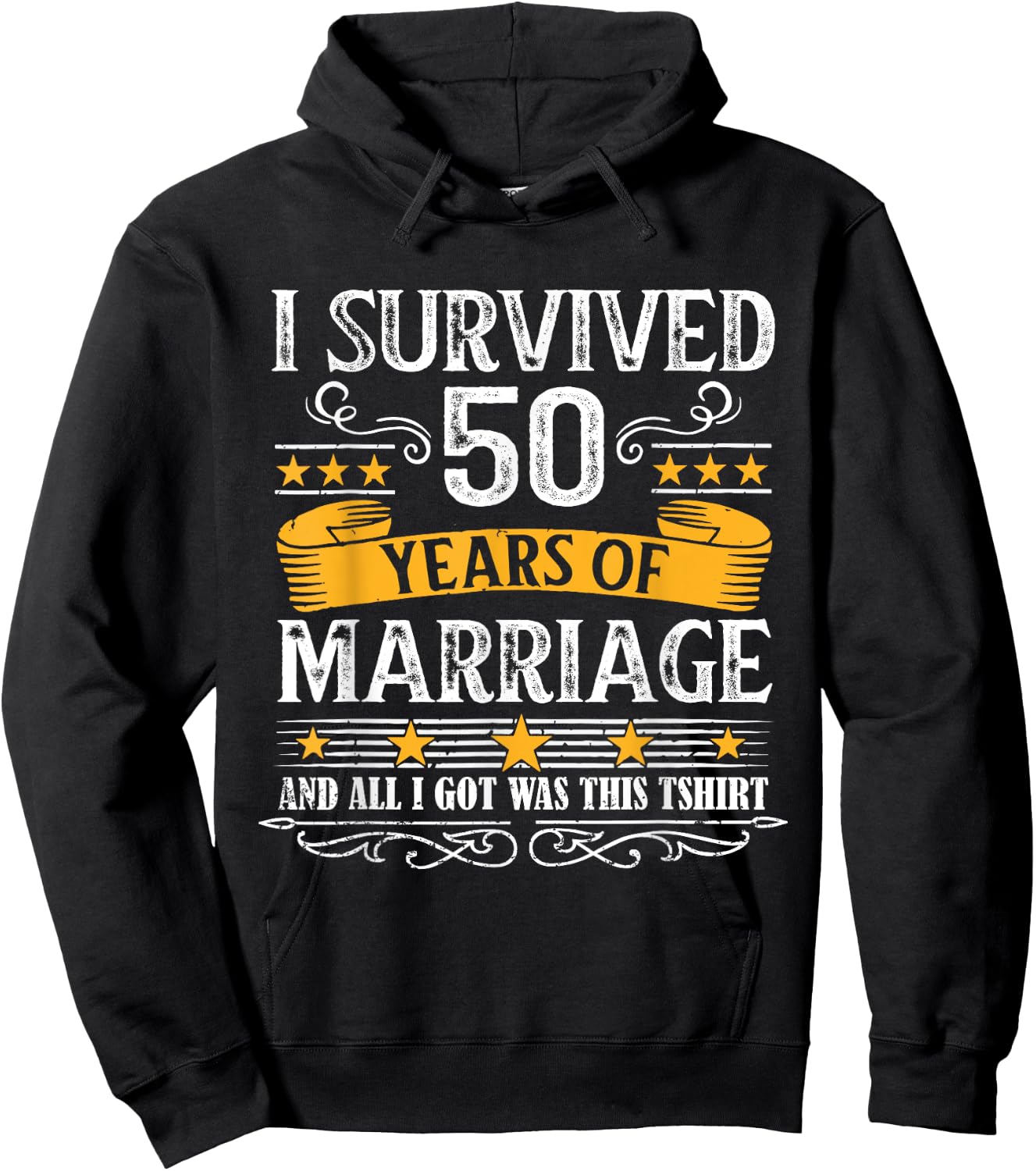 50th Wedding Anniversary shirt Couples Husband Wife 50 Years Hoodie - Hoodie | Black