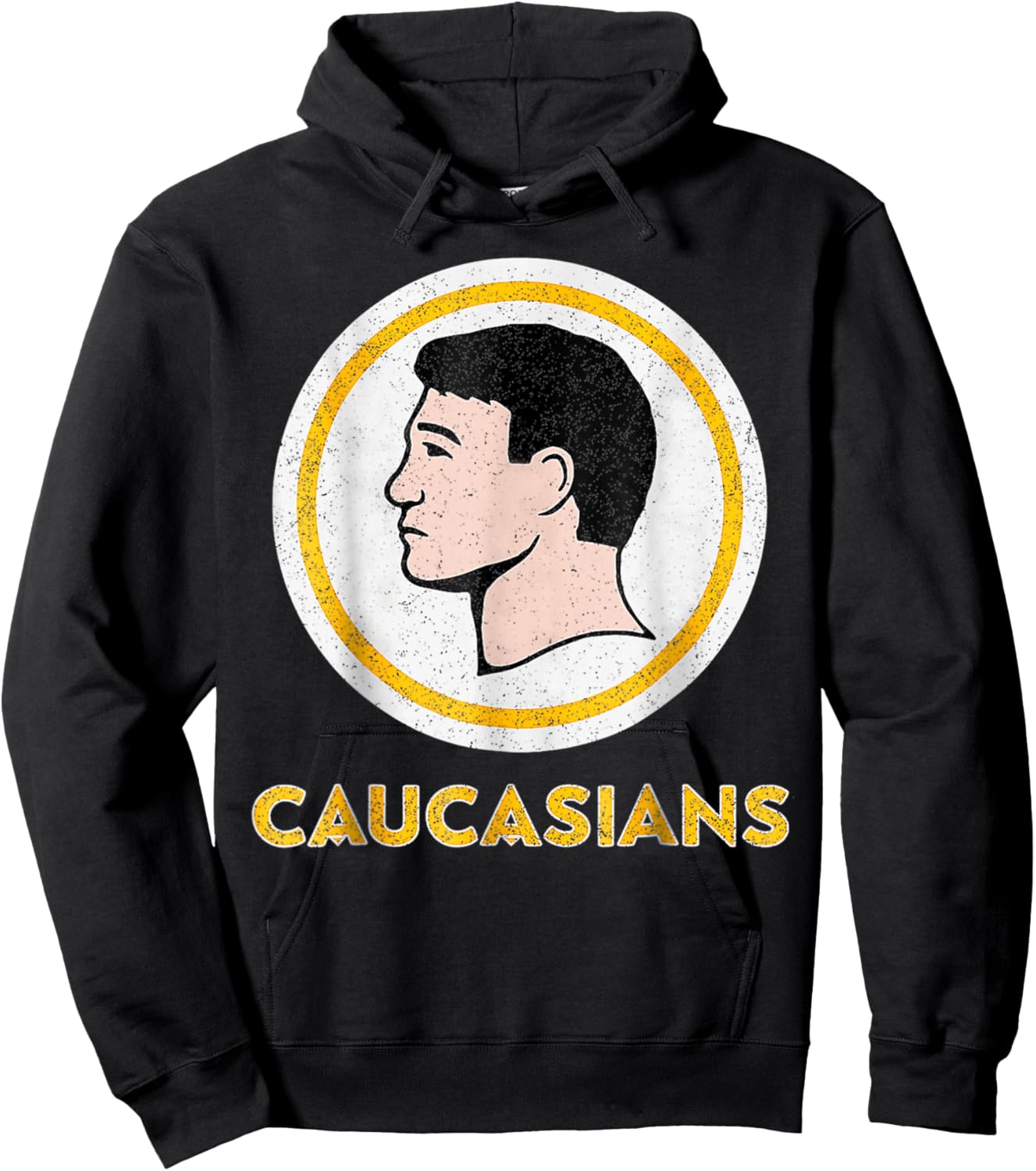 Caucasians Funny Vintage Caucasians Pride Hoodie - Hoodie | Black